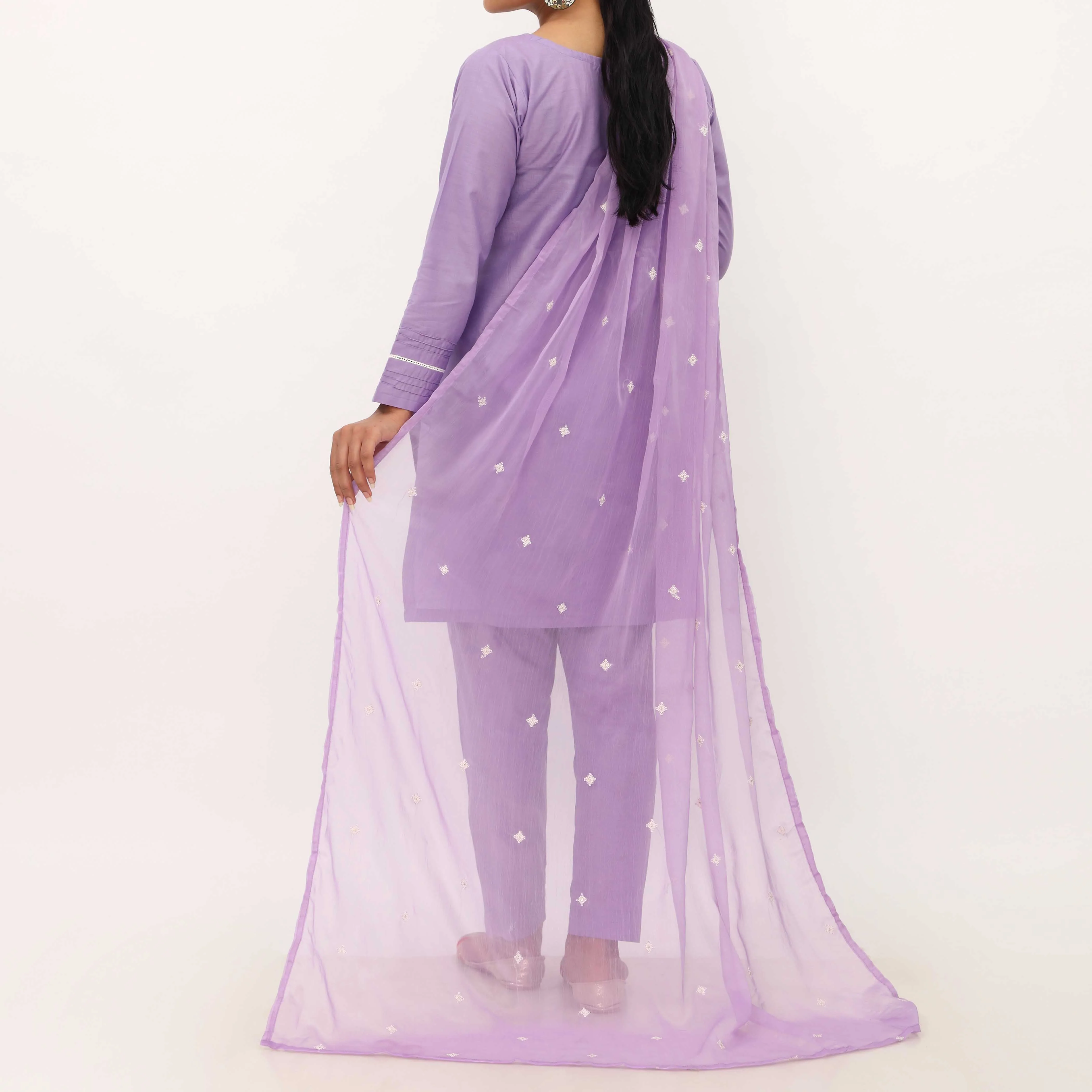3PC- Embroidered Cambric Suit PS5261 - Image 4