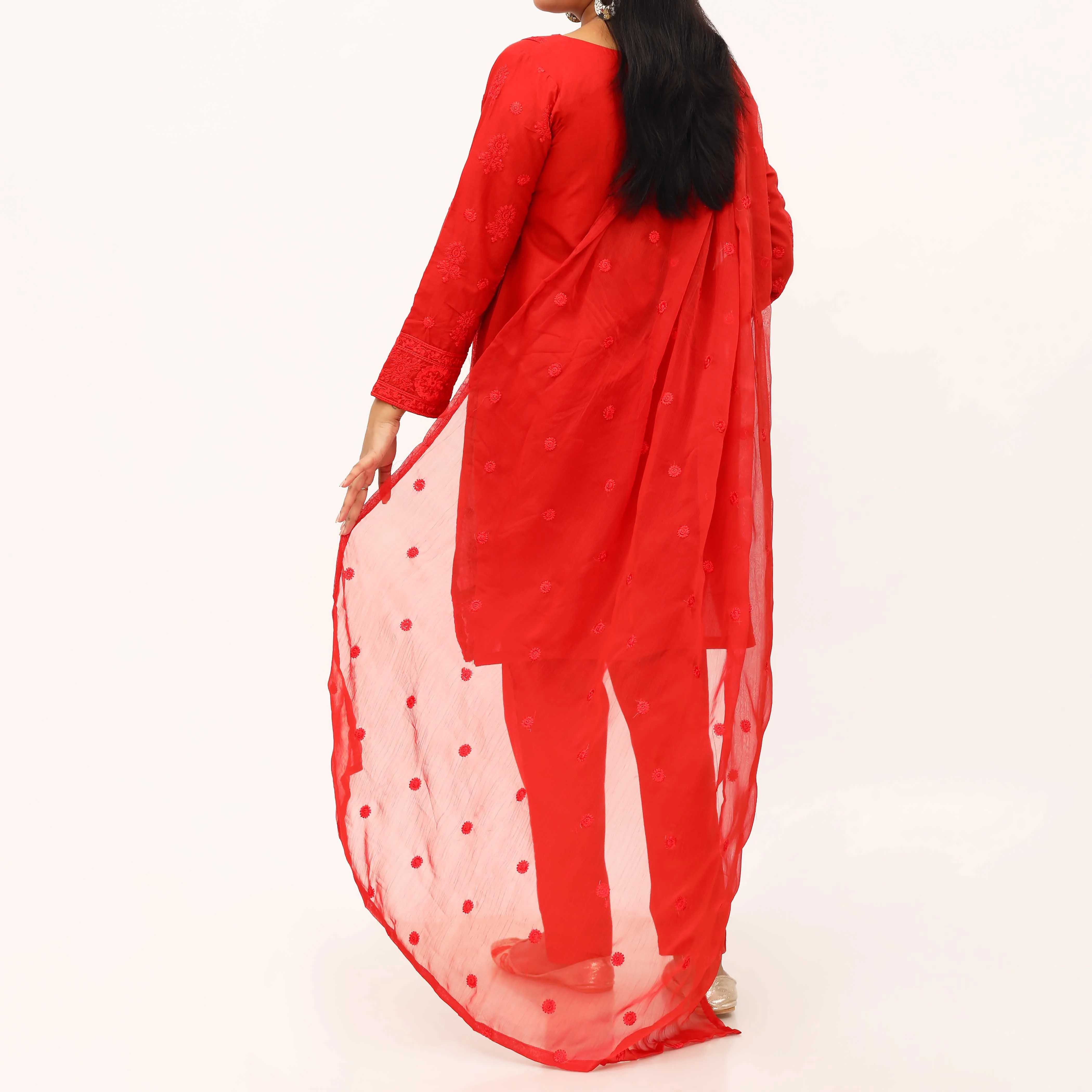 3PC- Embroidered Cambric Suit PS5268 - Image 4