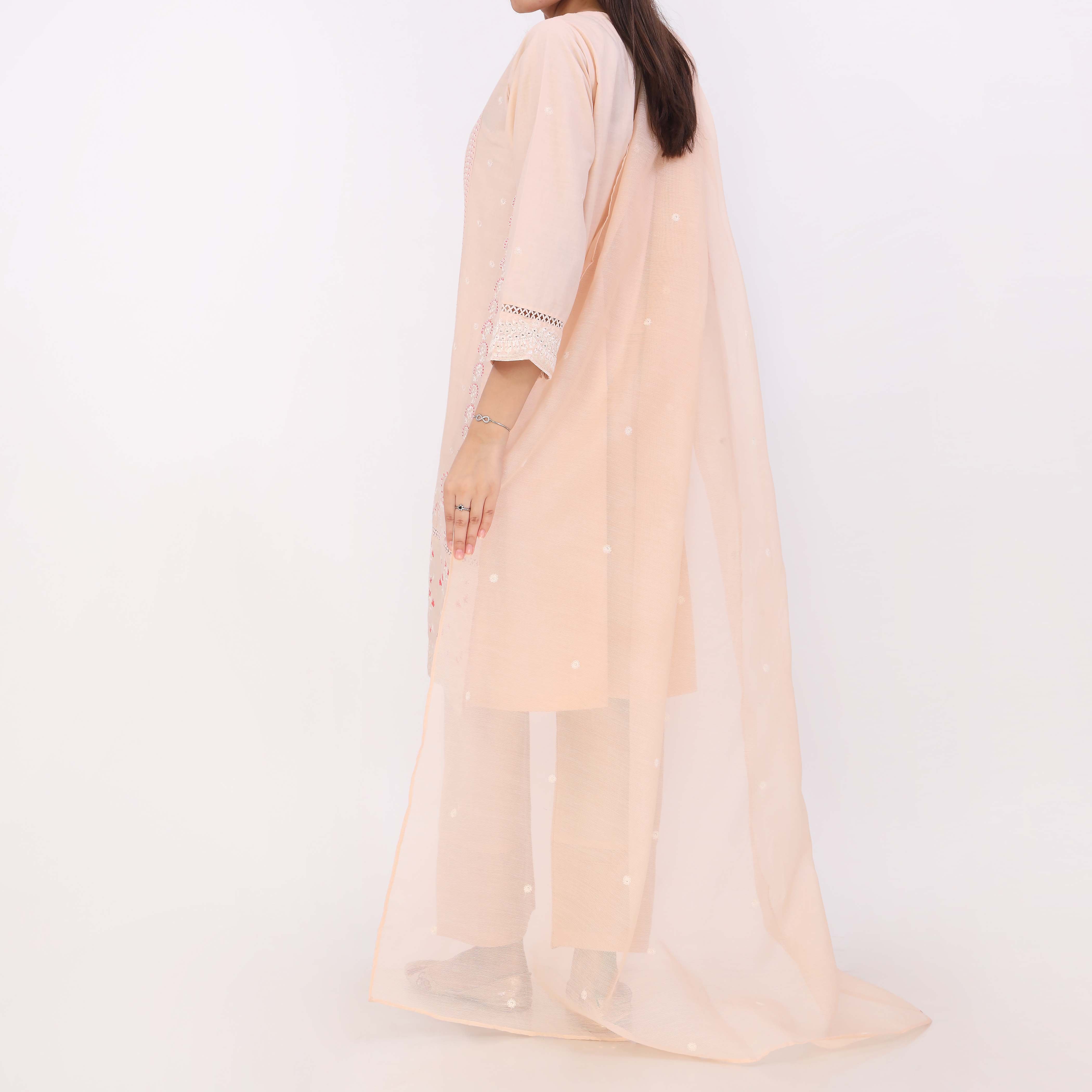 3PC Embroidered Cotton Cambric Suite - Image 5