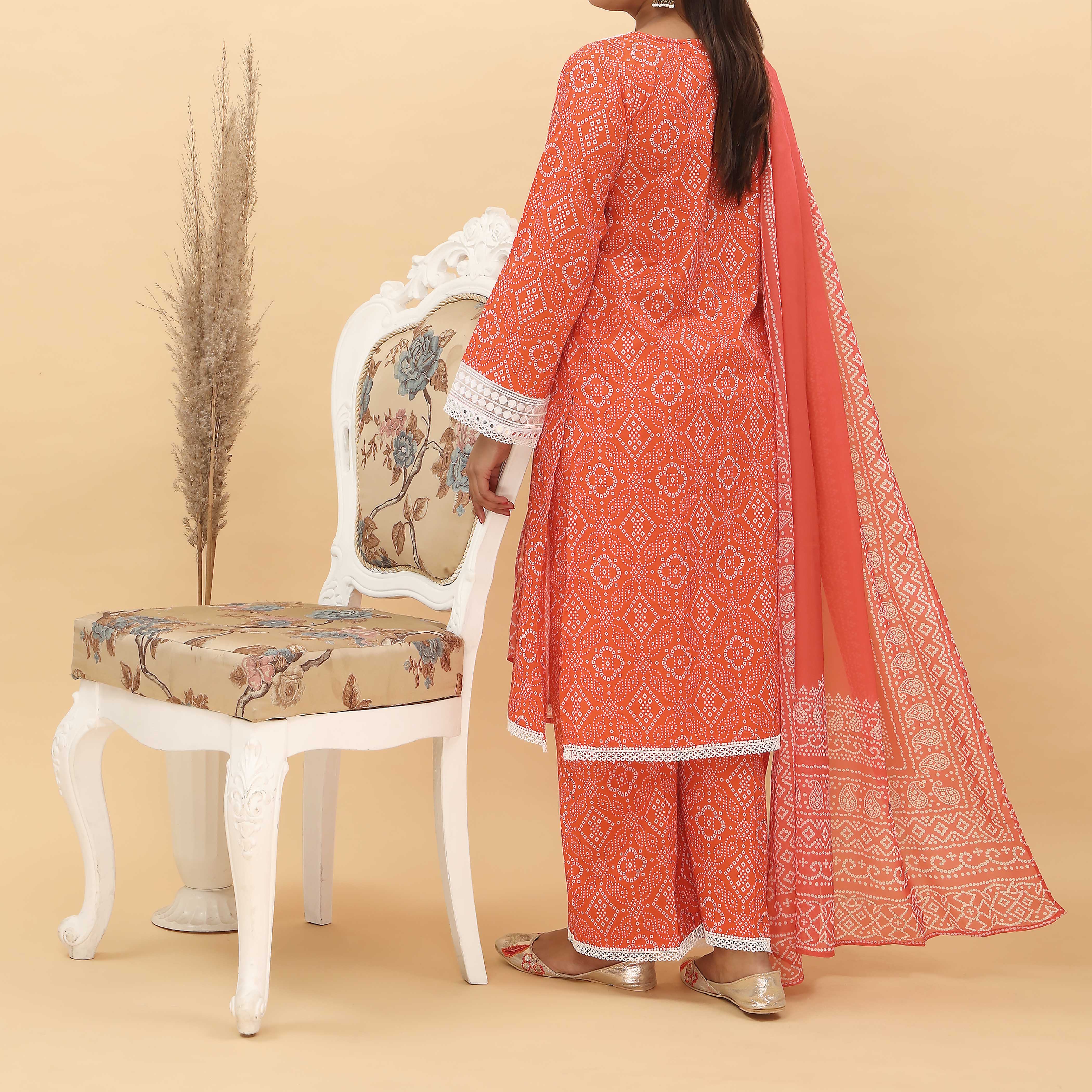 3PC- Embroidered Digital Printed Cotton Cambric Suit PS5126 - Image 3