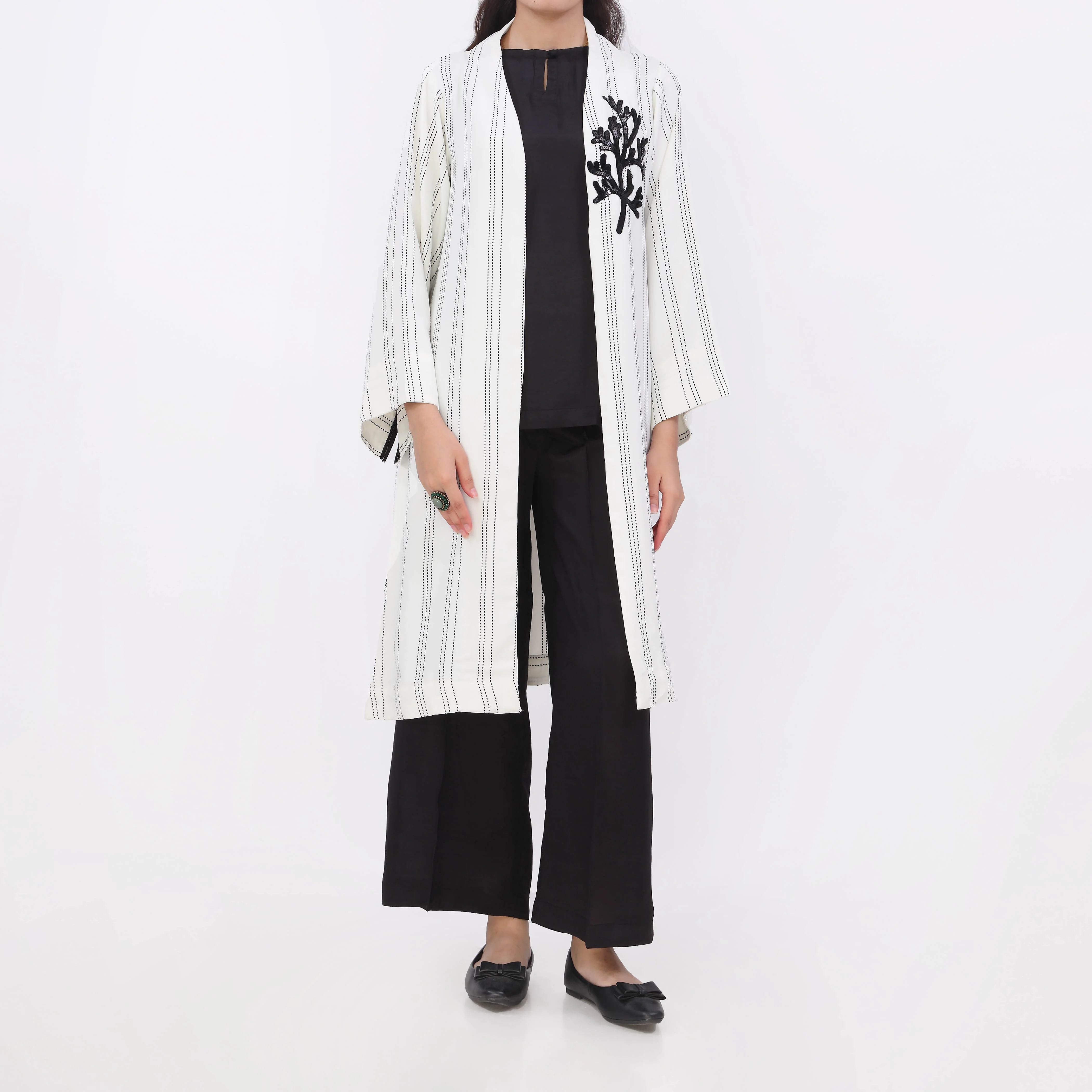 Noire<br>3 PC Embroidered Suit PS5468 - Image 2