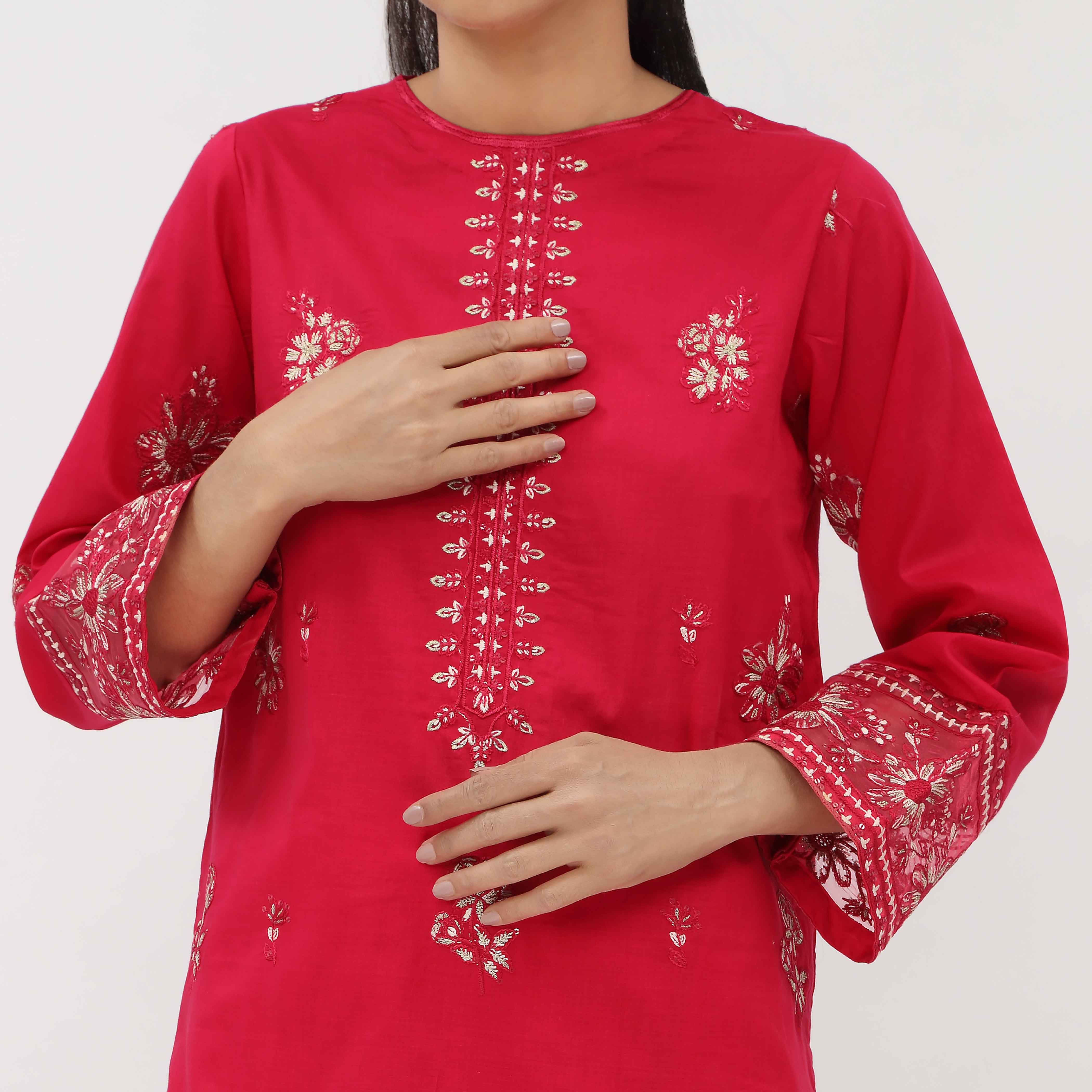 3PC- Unstitched Embroidered Lawn Suit US5350 - Image 2