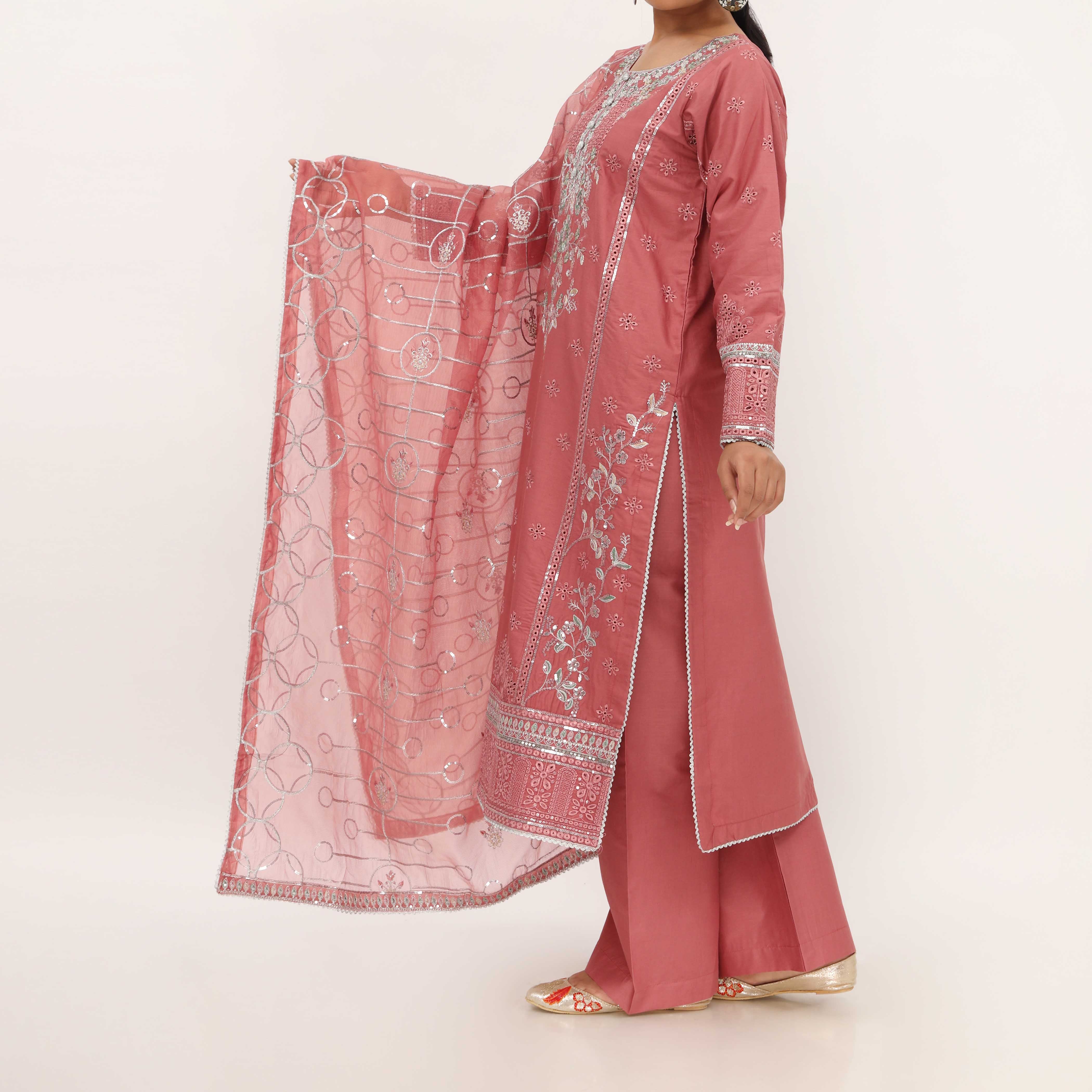 3PC- Viscose Embellished Suit PF5157 - Image 3
