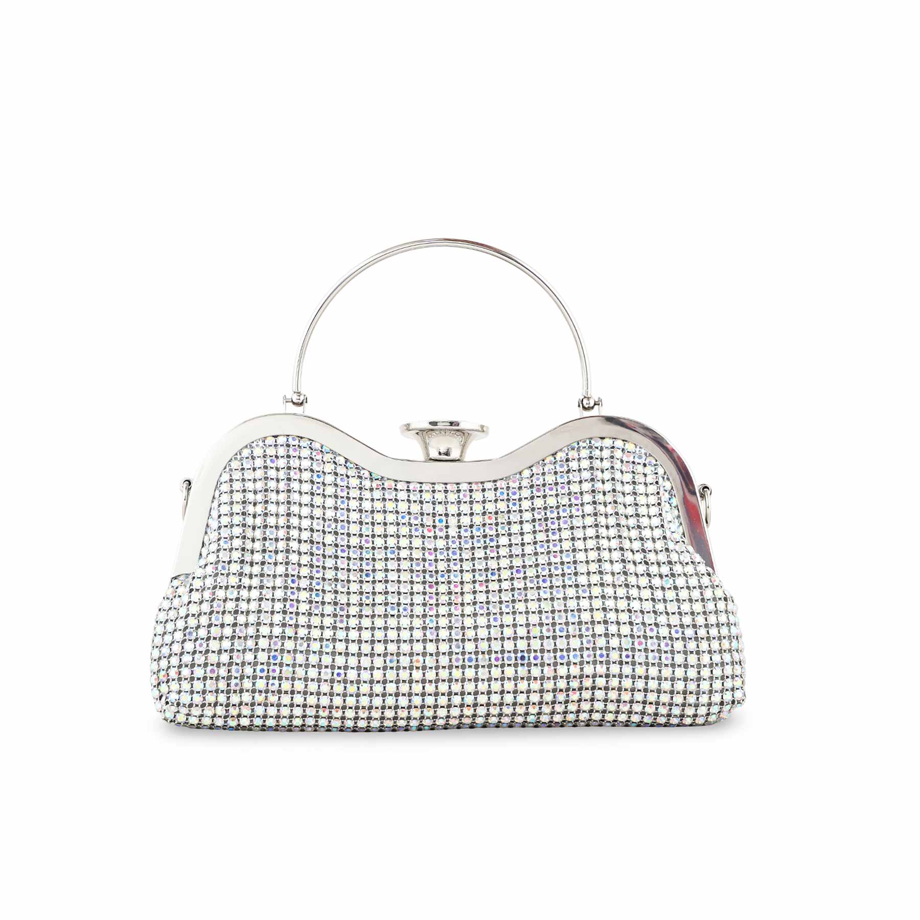 AB Silver Bridal Clutch P24302 - Image 2