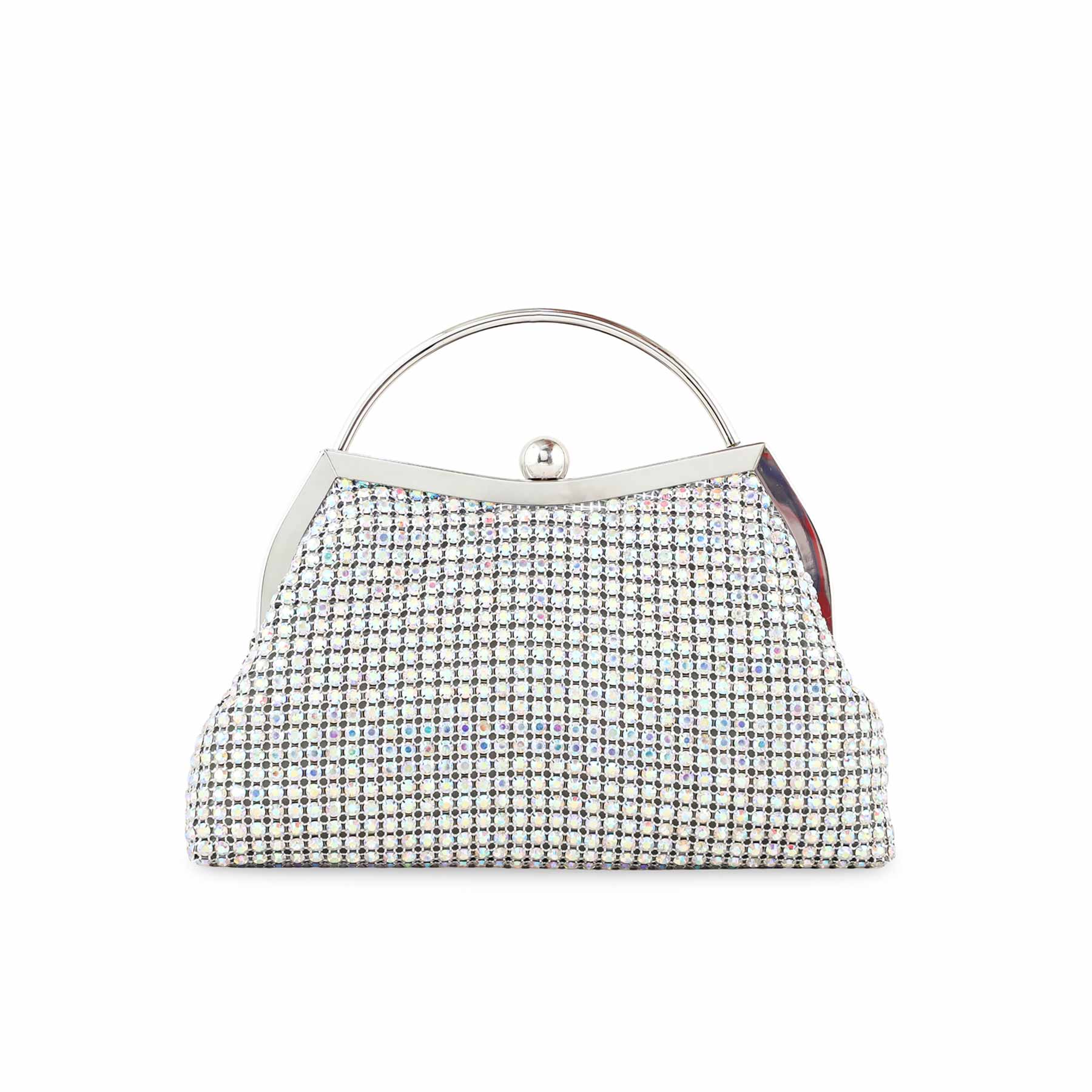 AB Silver Bridal Clutch P24304 - Image 2