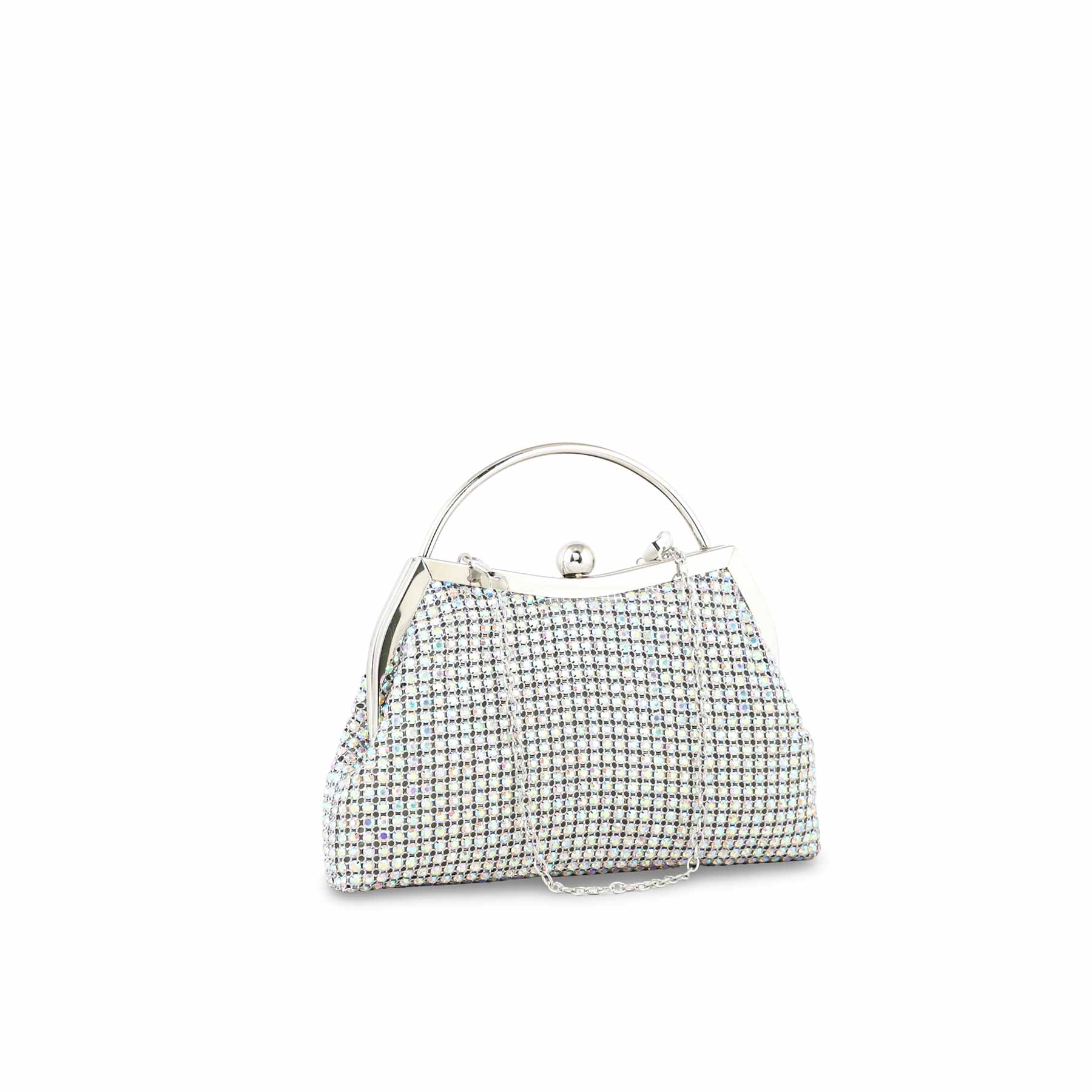 AB Silver Bridal Clutch P24304 - Image 3