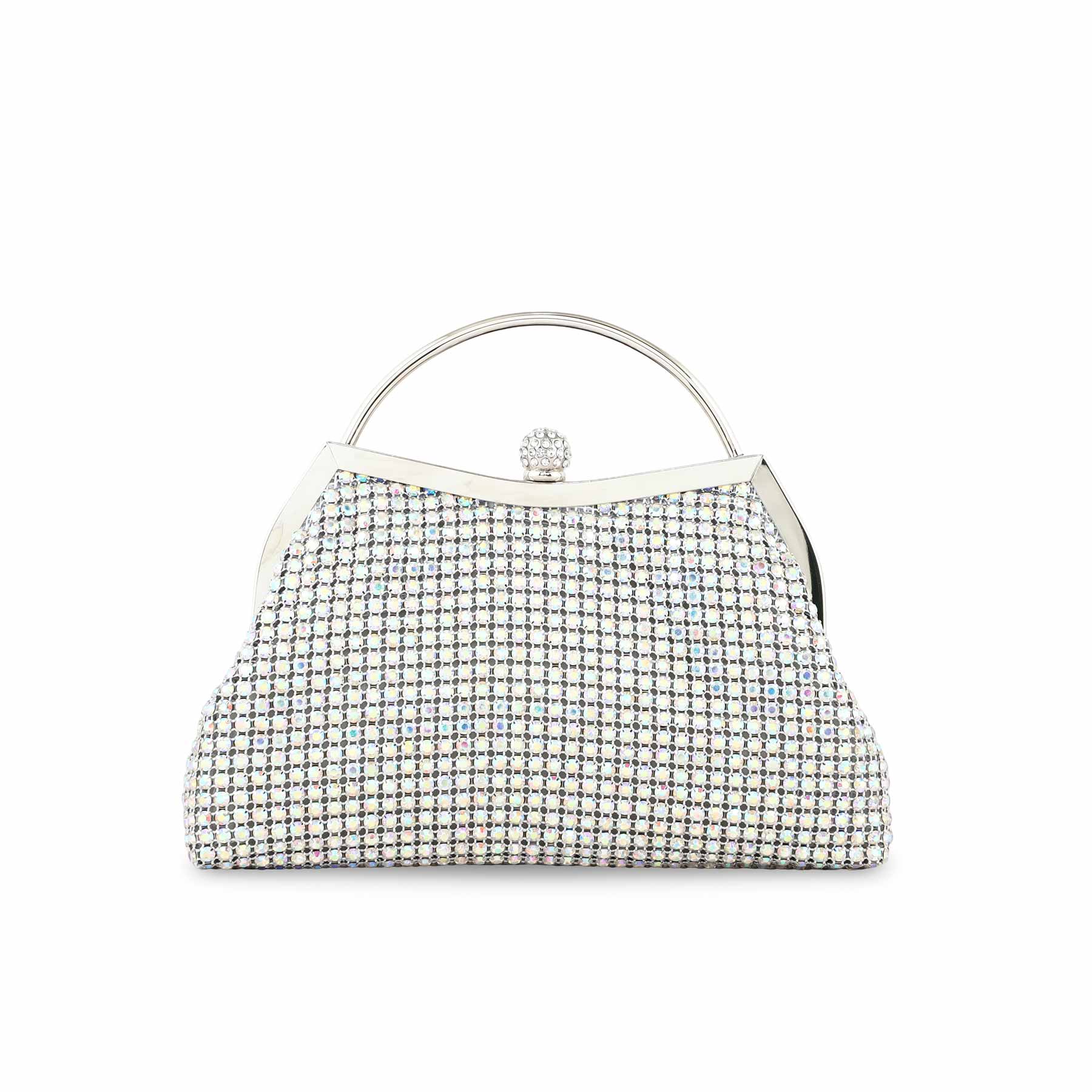 AB Silver Bridal Clutch P24306 - Image 2