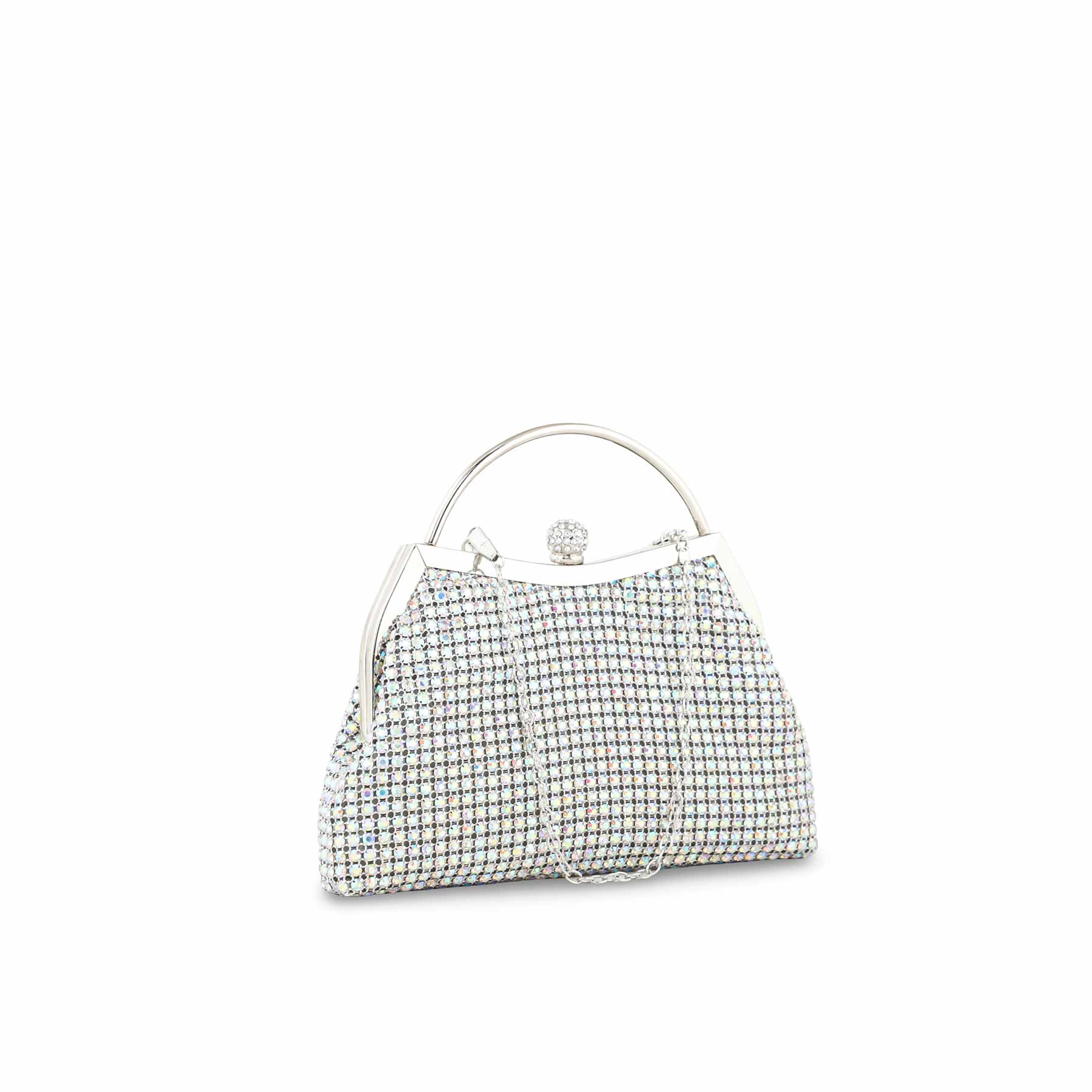 AB Silver Bridal Clutch P24306 - Image 3