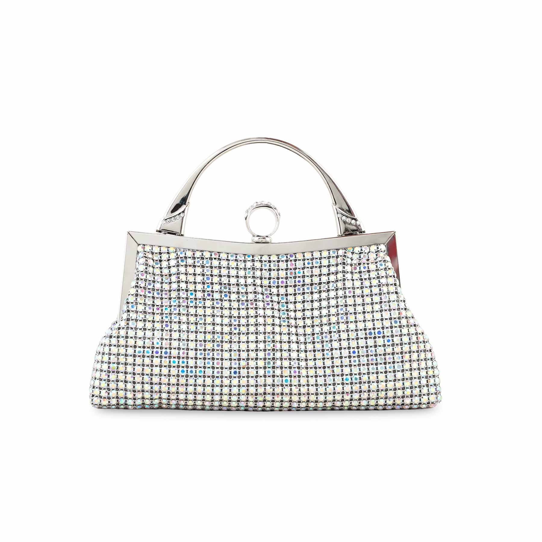 AB Silver Bridal Clutch P24309 - Image 2
