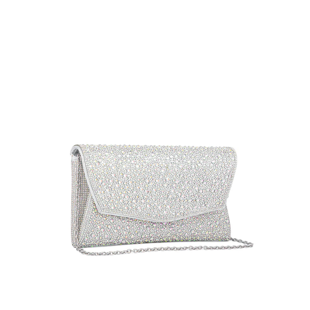 AB Silver Bridal Clutch P24322 - Image 3