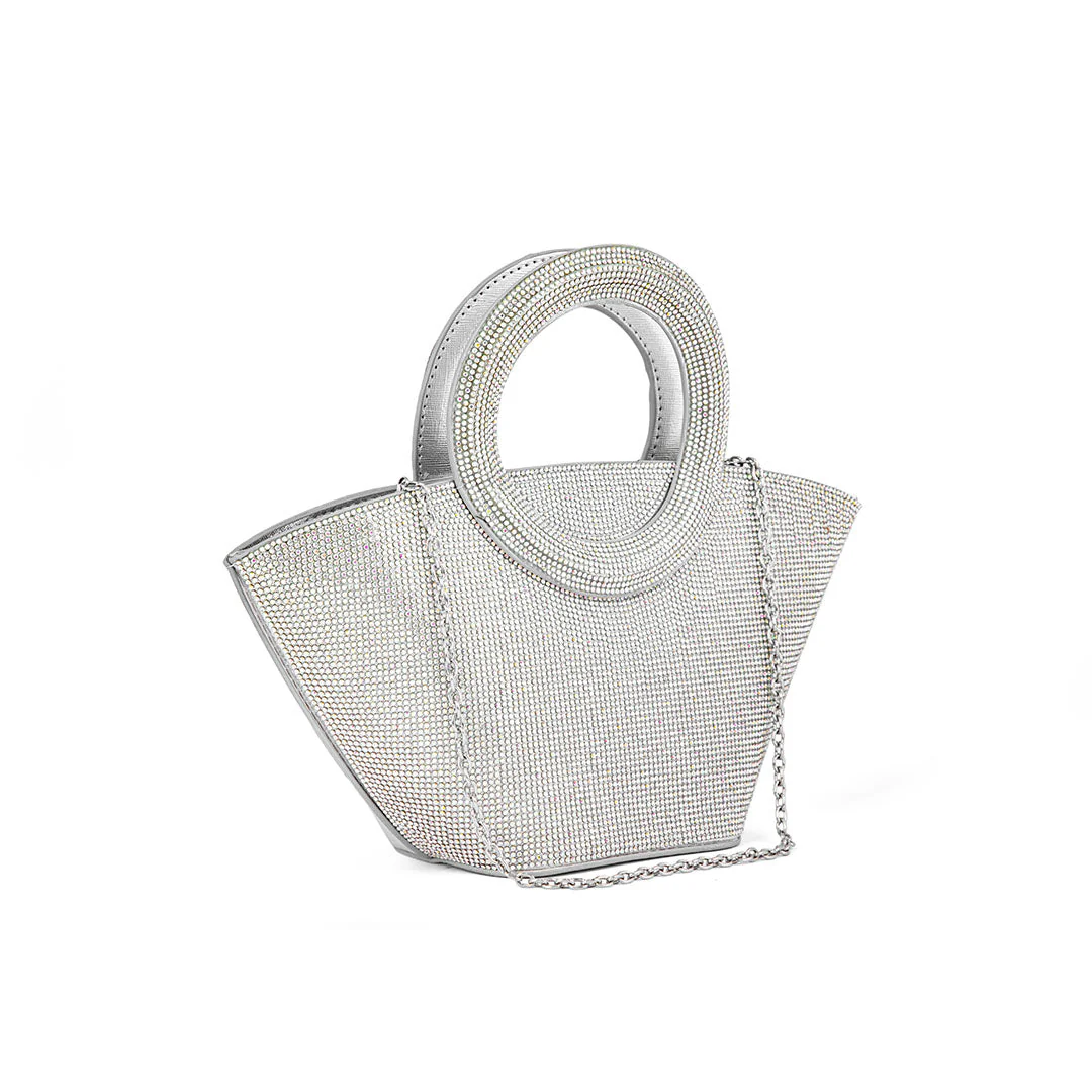 AB Silver Fancy Hand Bag P24324 - Image 3
