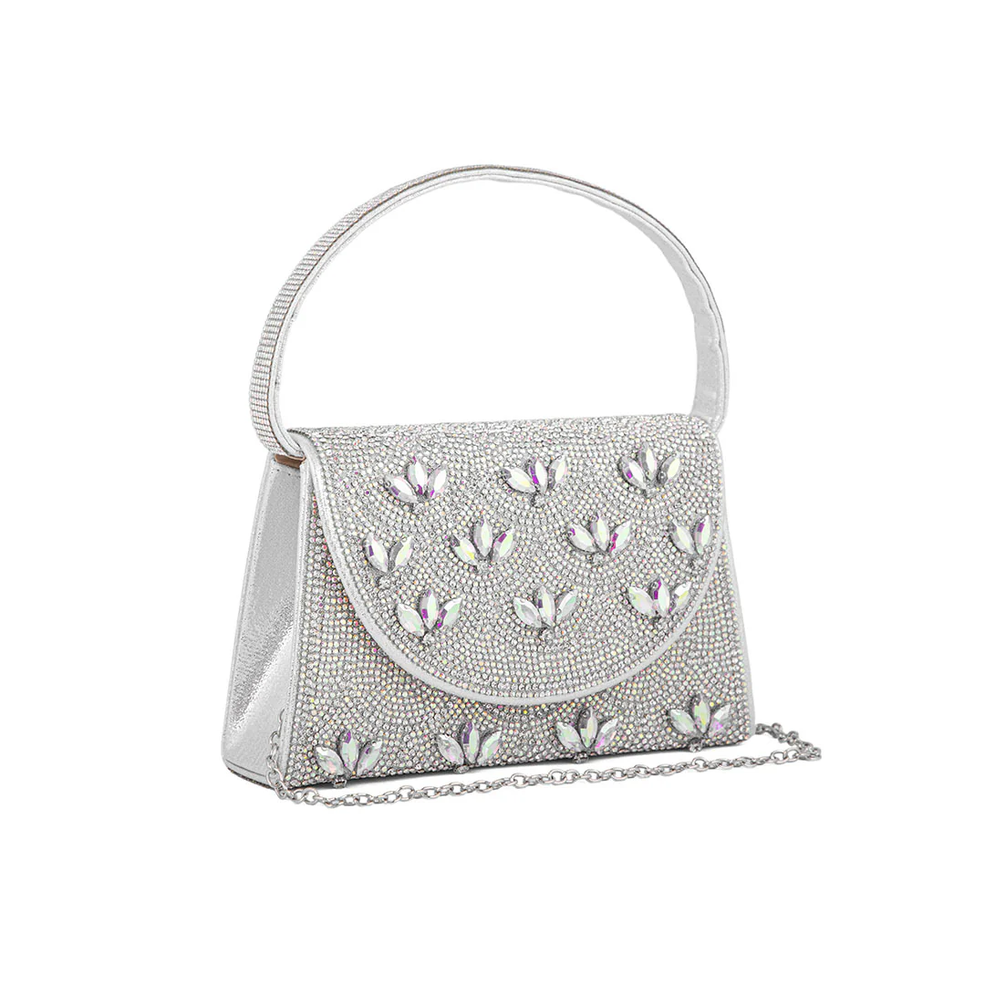 AB Silver Fancy Shoulder Bag P24331 - Image 3
