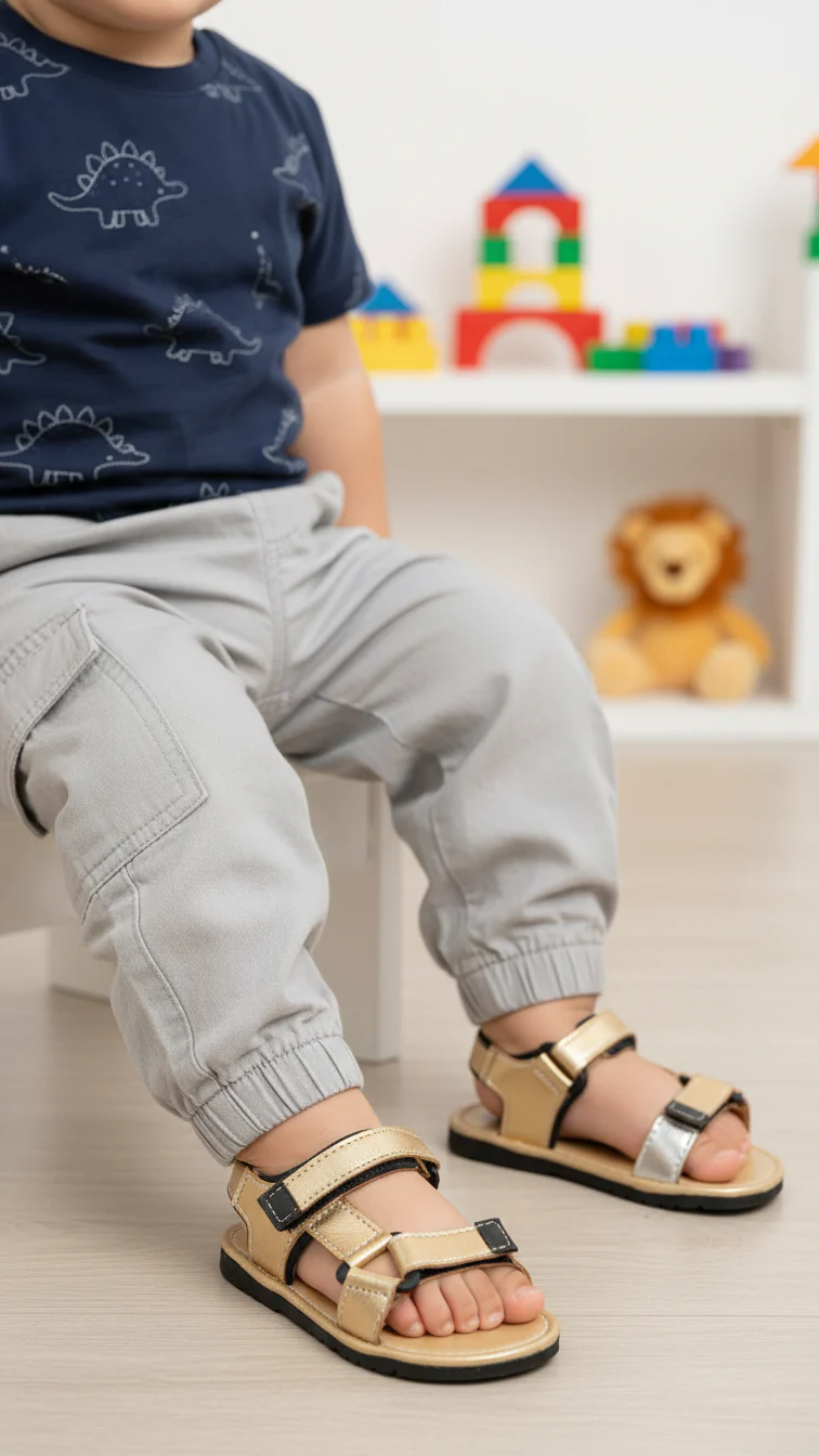 Babies Golden Casual Sandal KD4912
