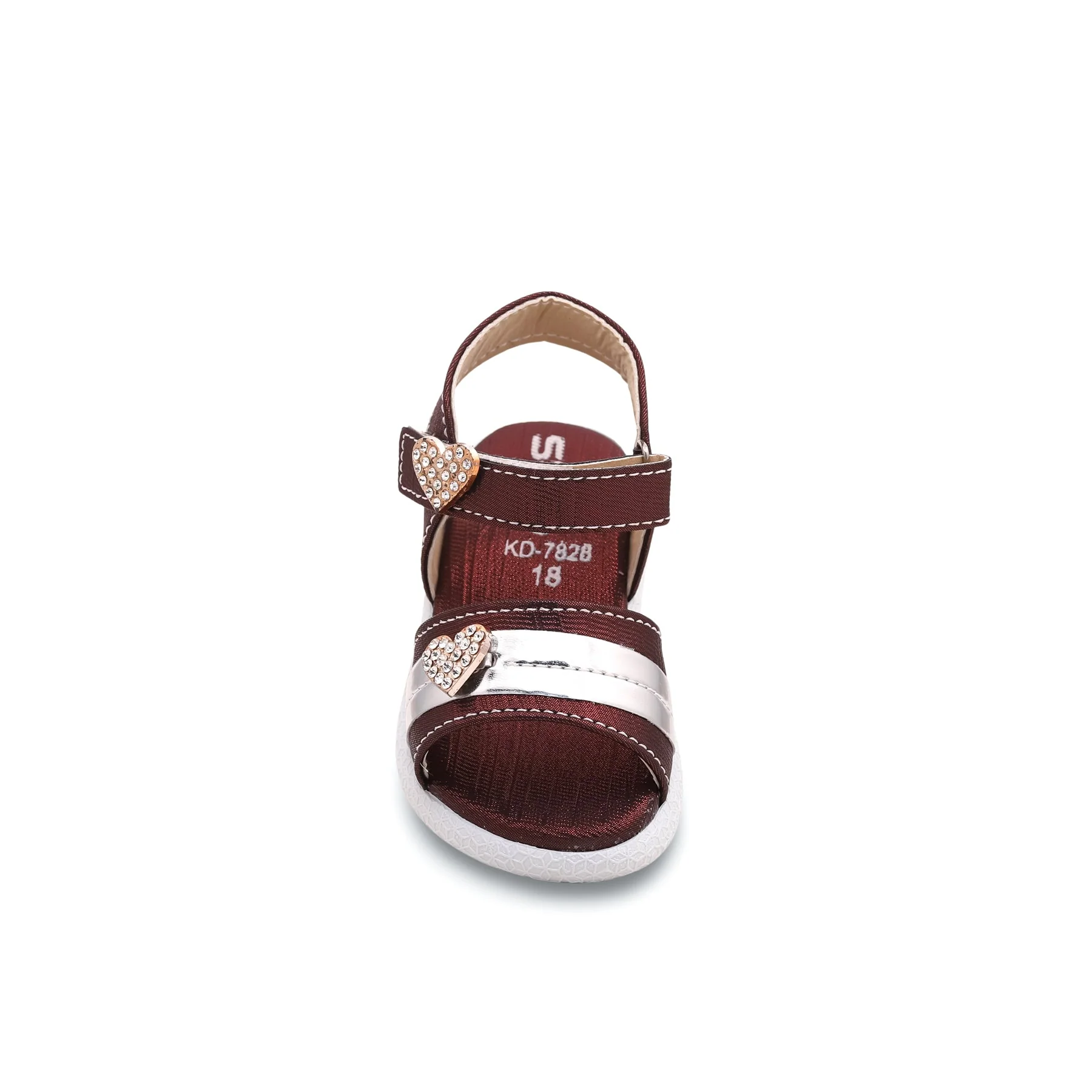 Babies Maroon Casual Sandal KD7828 - Image 3