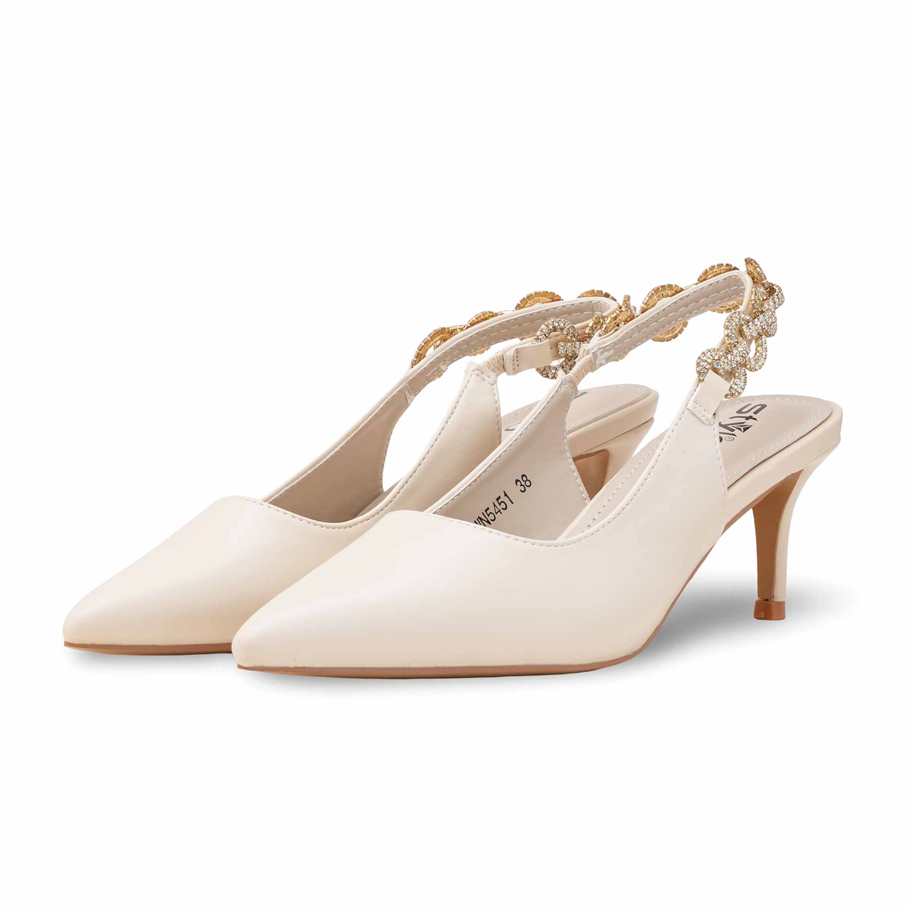 Beige Back Open For Women WN5451 - Image 3