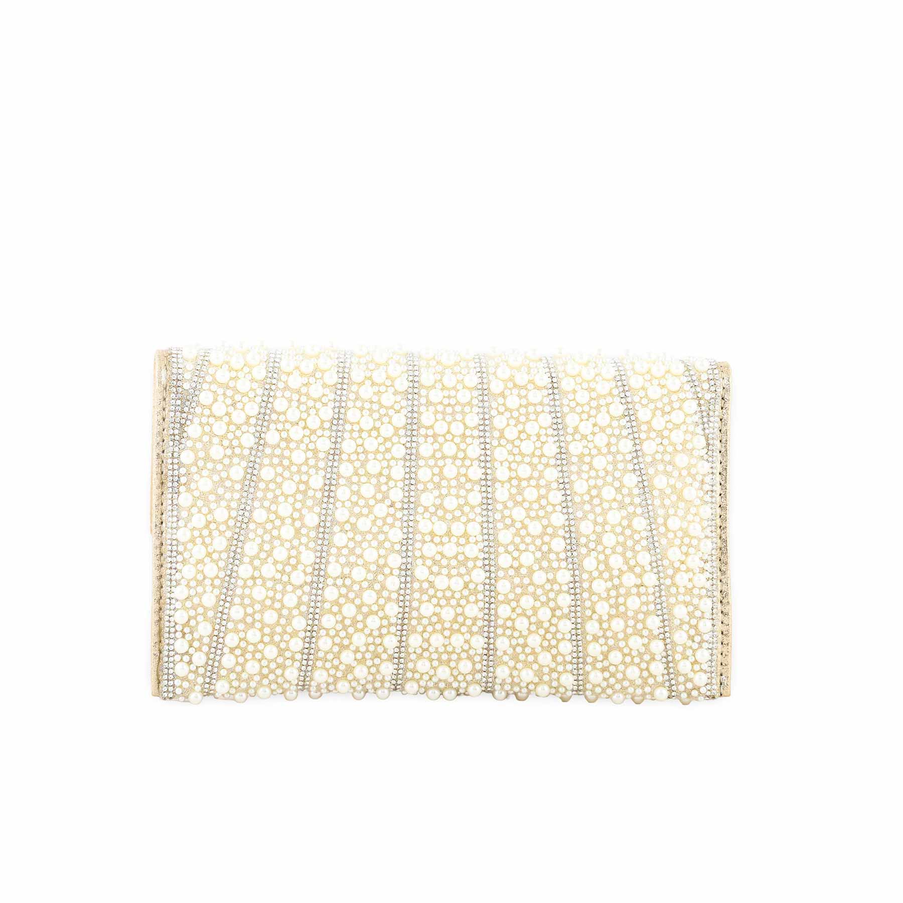 Beige Bridal Clutch P24354 - Image 4