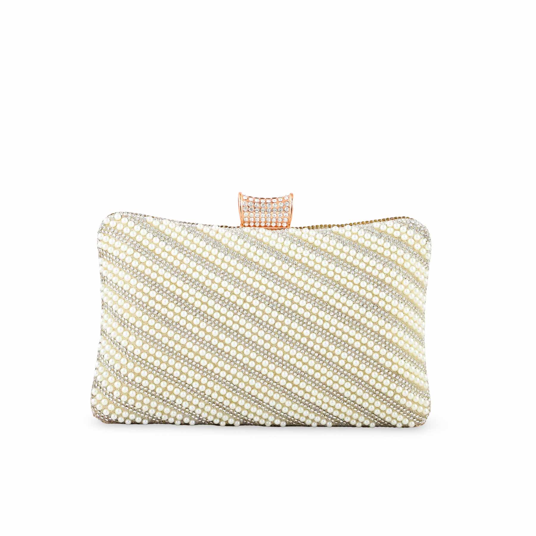 Beige Bridal Clutch P24355 - Image 4