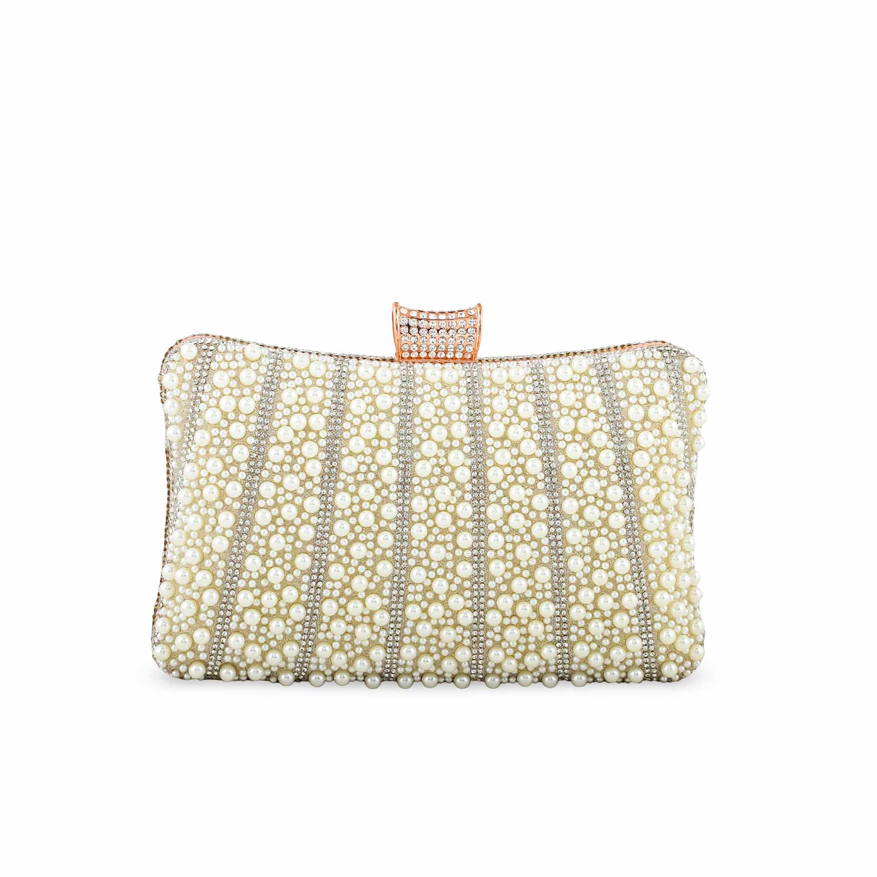 Beige Bridal Clutch P24356 - Image 4