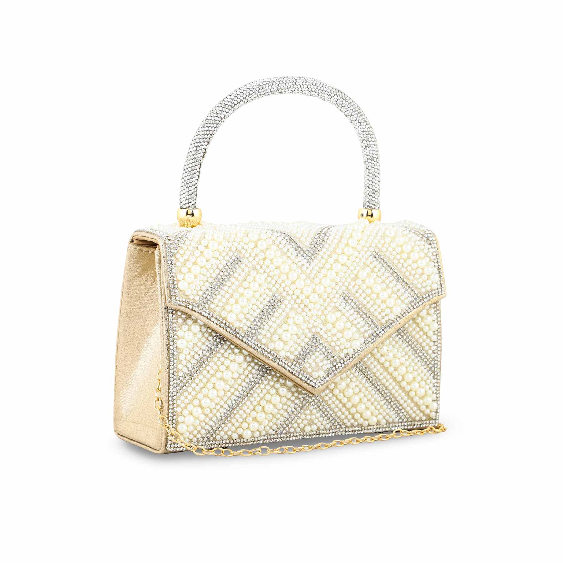 Beige Bridal Clutch P24366 - Image 3