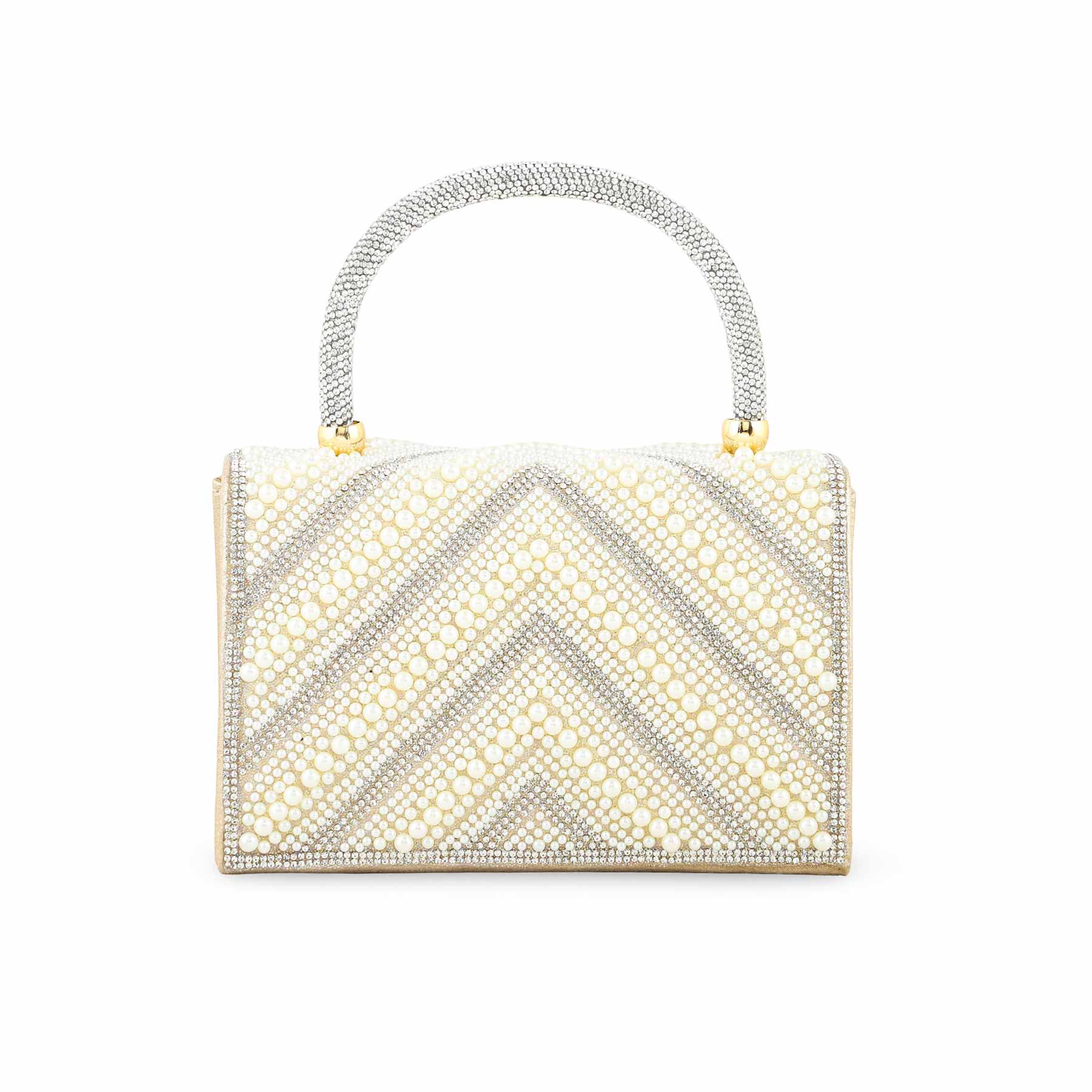Beige Bridal Clutch P24366 - Image 4