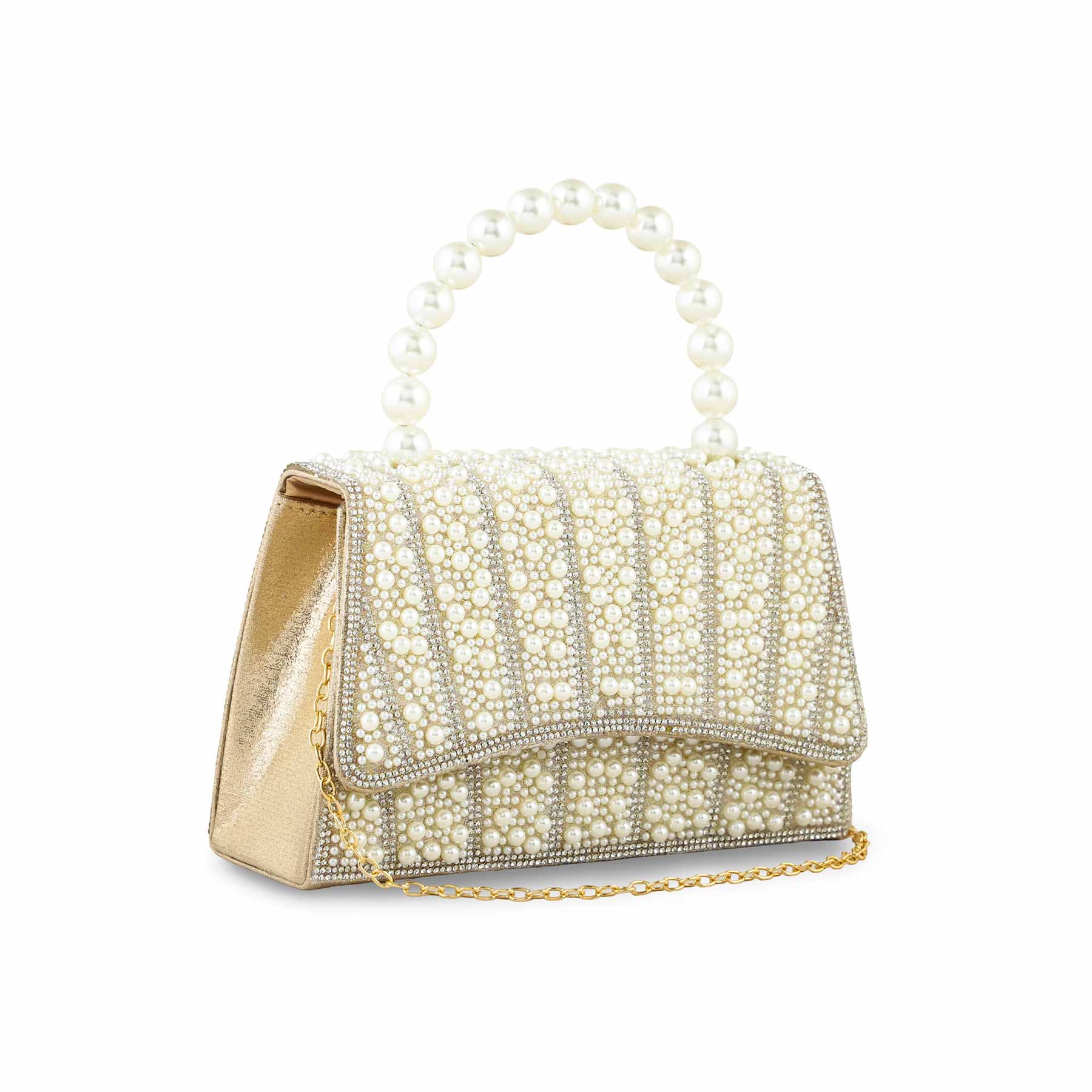 Beige Bridal Clutch P24367 - Image 3