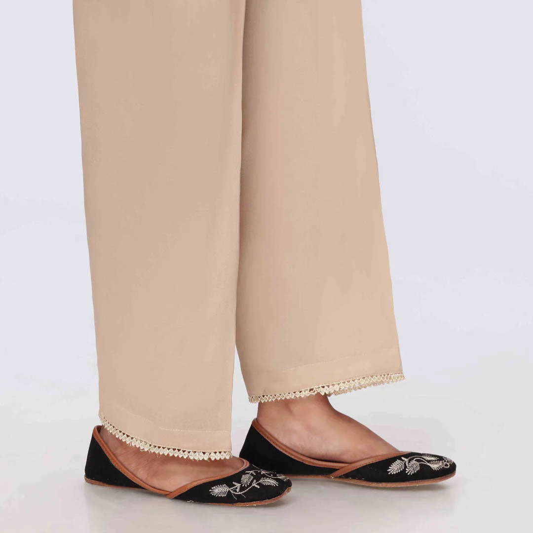 Beige Cambric Straight Fit Trouser PS3571 - Image 2