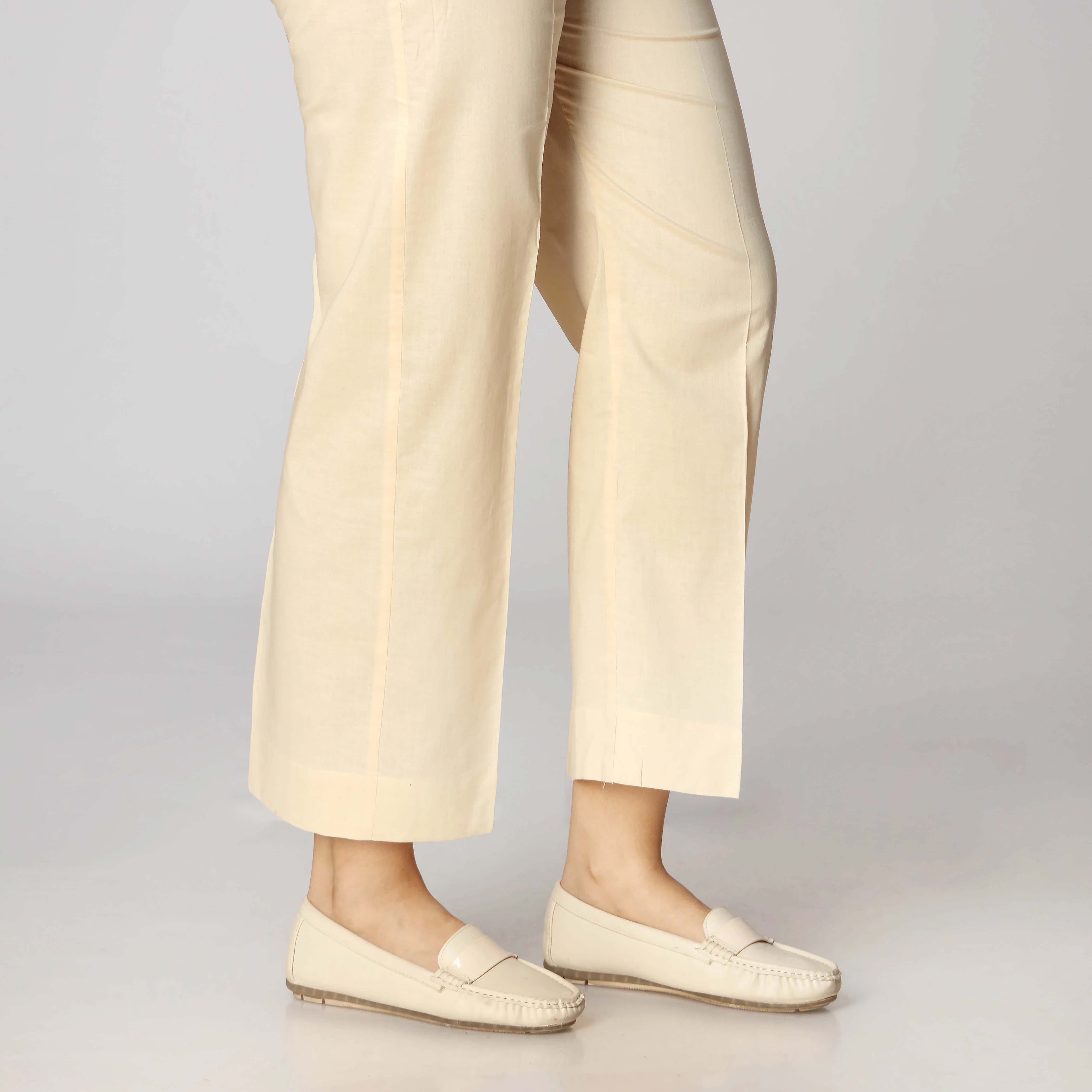 Beige Cambric Straight Fit Trousers PS3510 - Image 3