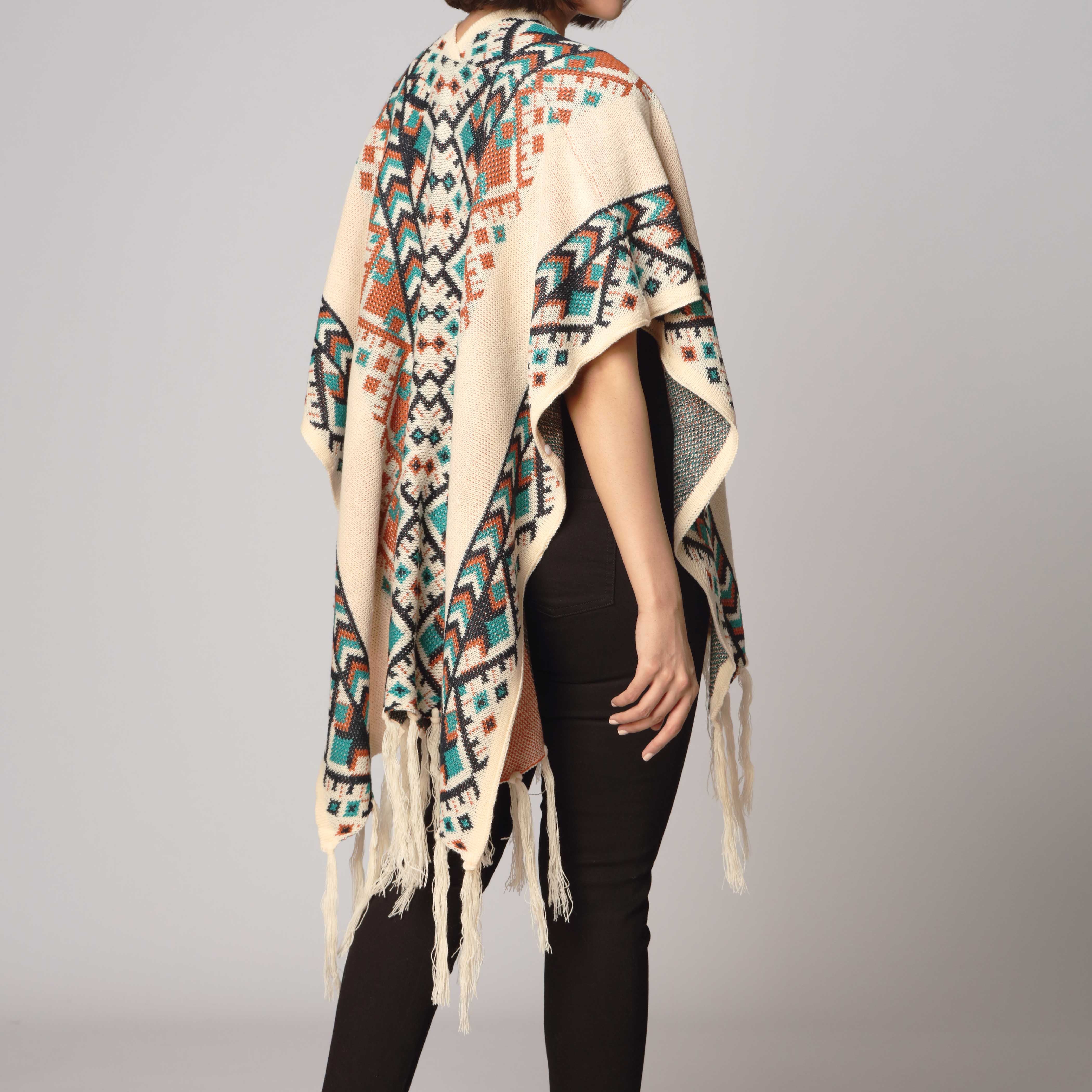 Beige Cape Shawl PW2801 - Image 3