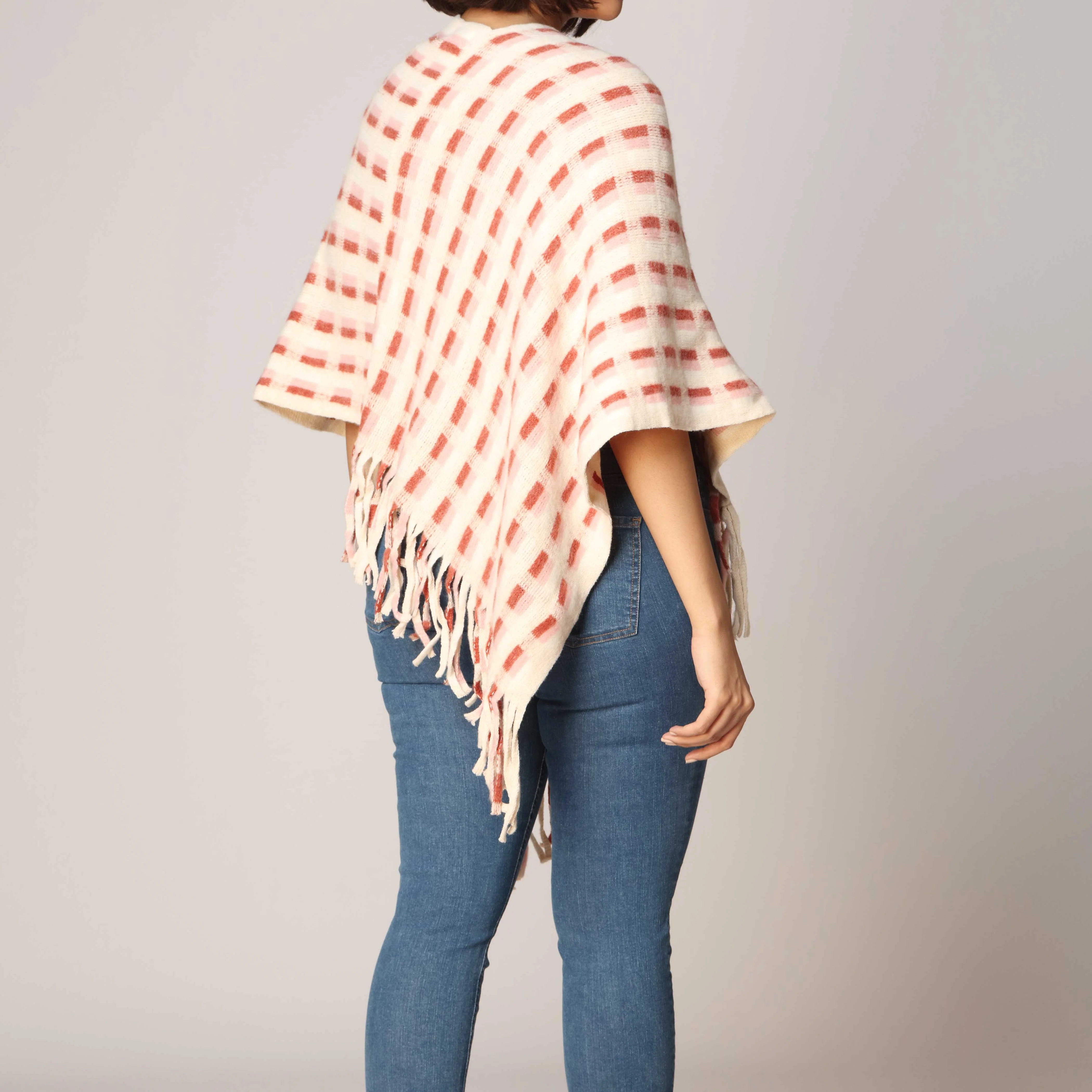 Beige Cape Shawl PW2803 - Image 3