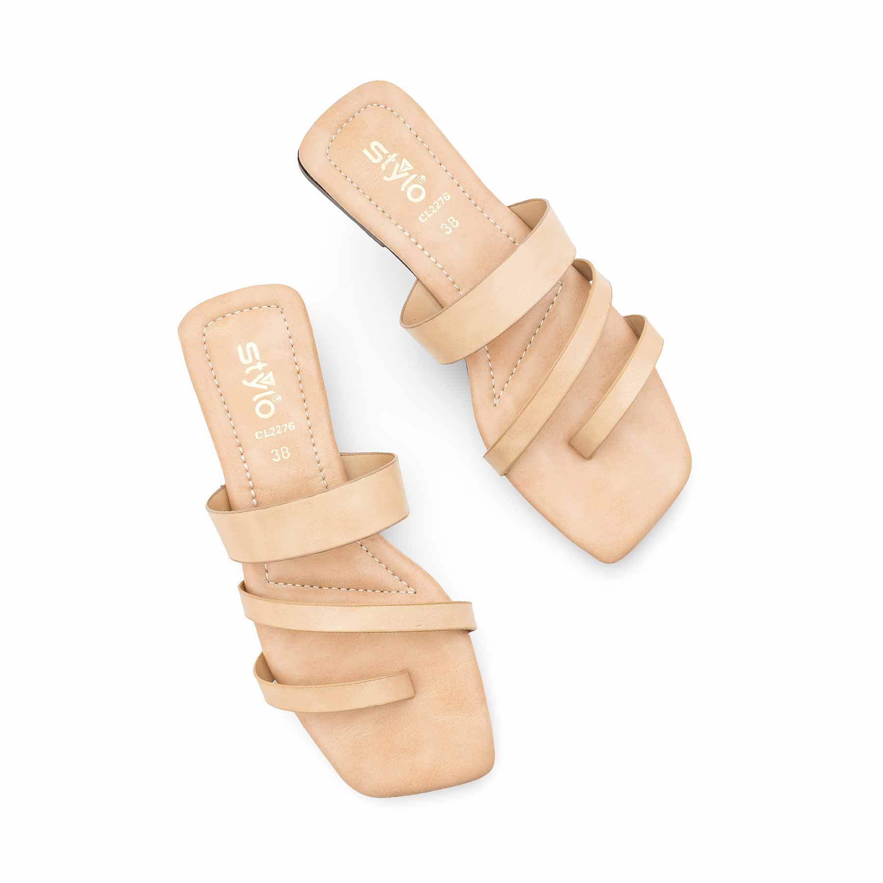 Beige Casual Chappal For Ladies CL2276 - Image 5