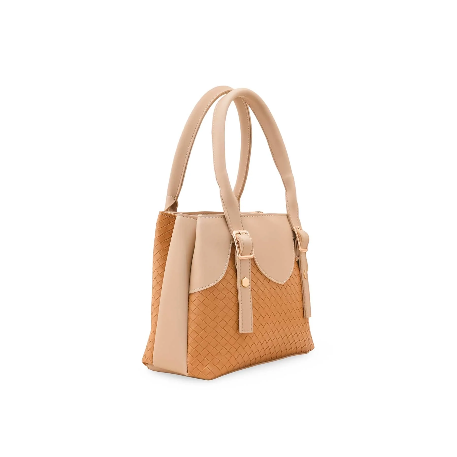 Beige Casual Hand Bag For Ladies P56323 - Image 3