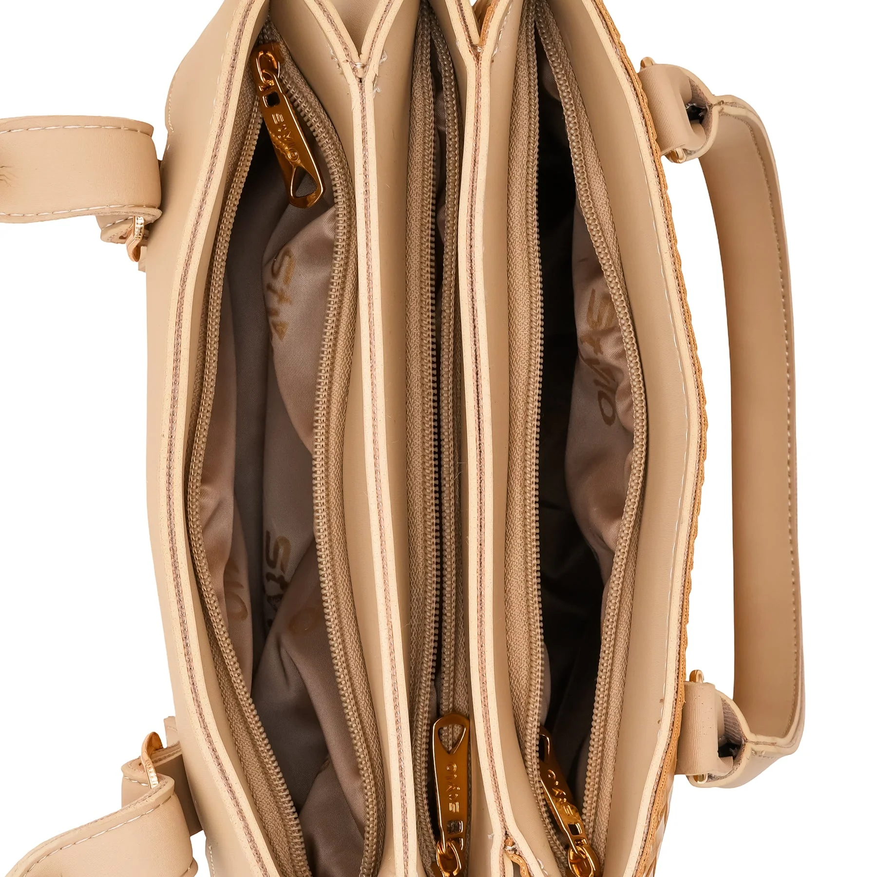 Beige Casual Hand Bag For Ladies P56323 - Image 5