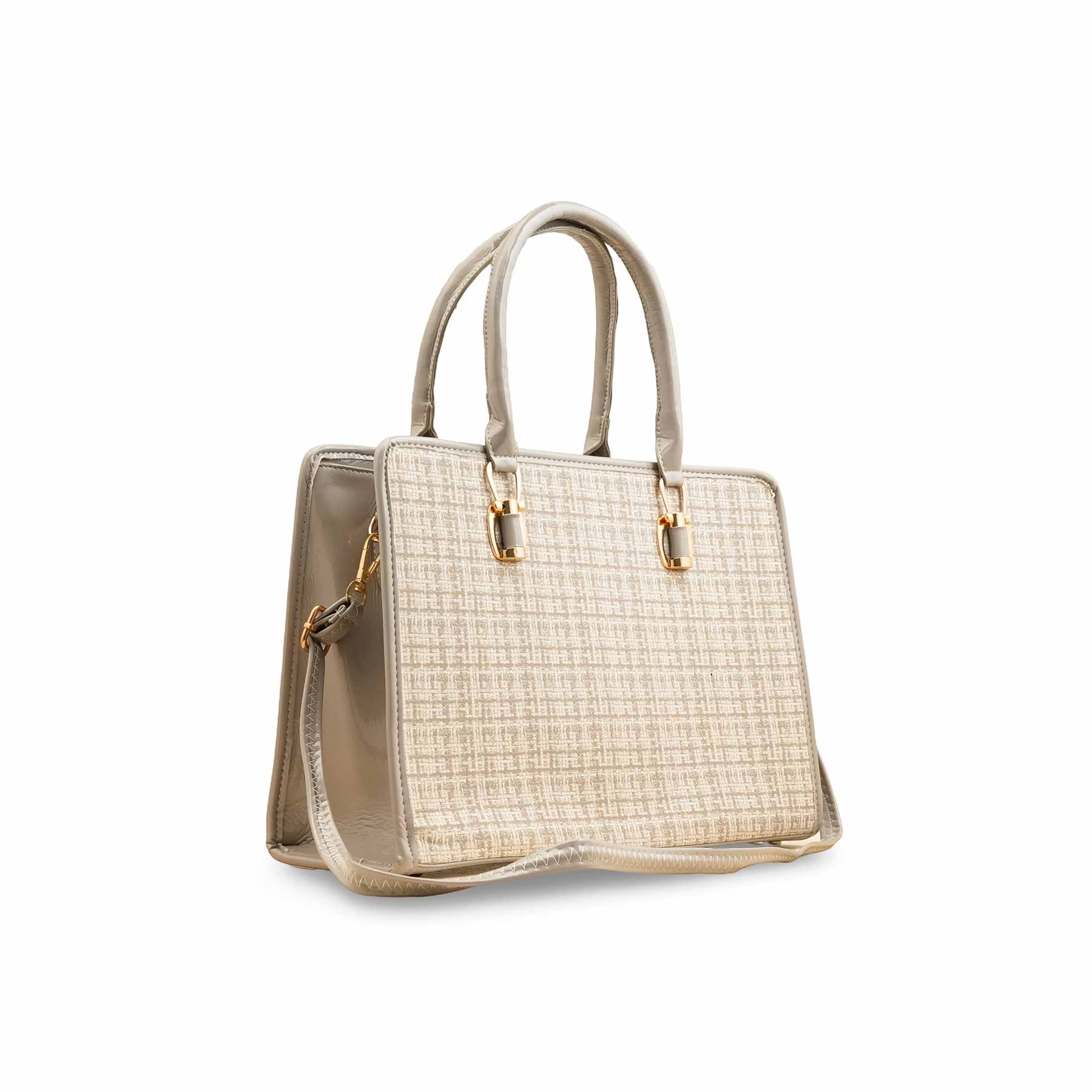 Beige Casual Hand Bag For Women P55801 - Image 3
