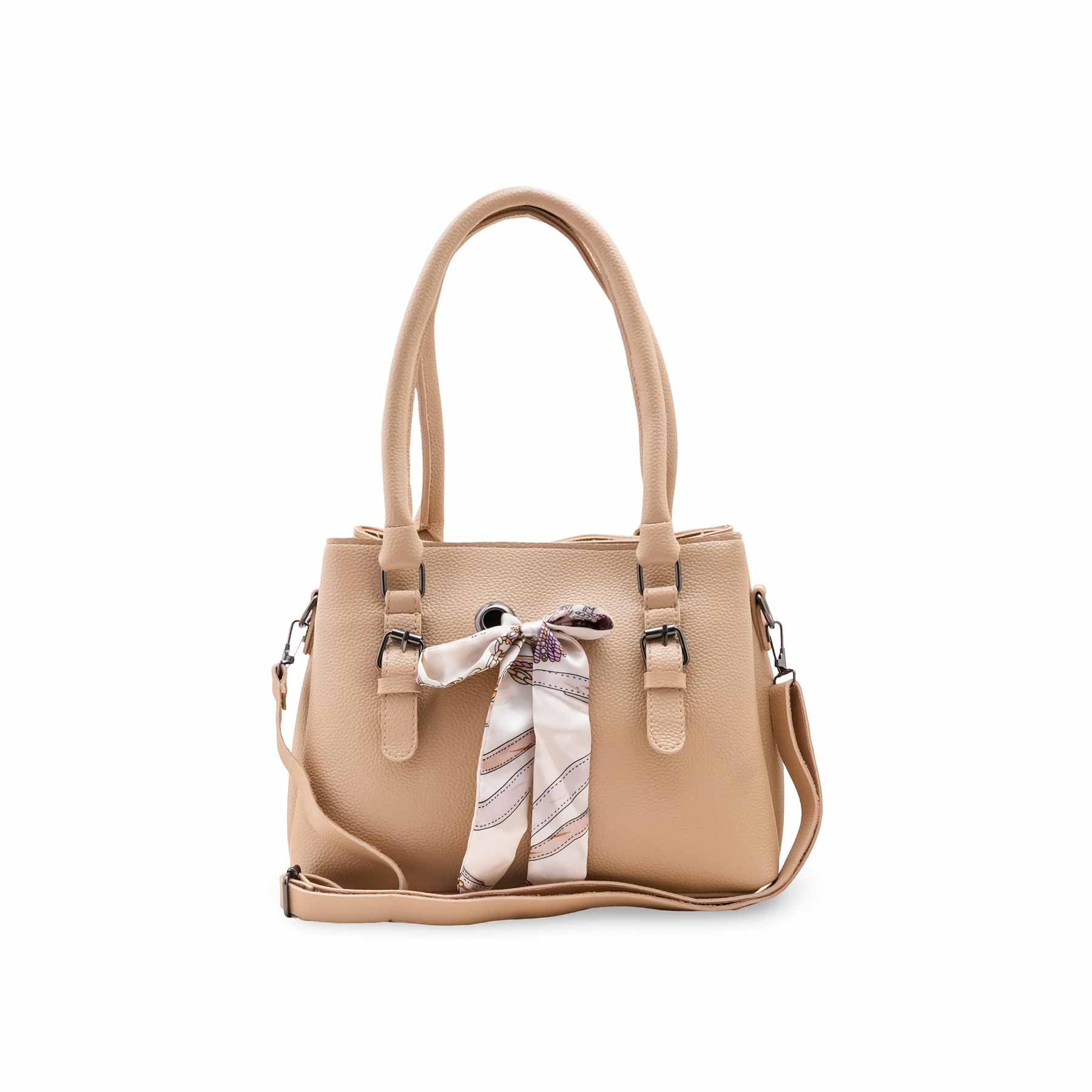 Beige Casual Hand Bag For Women P56260 - Image 2