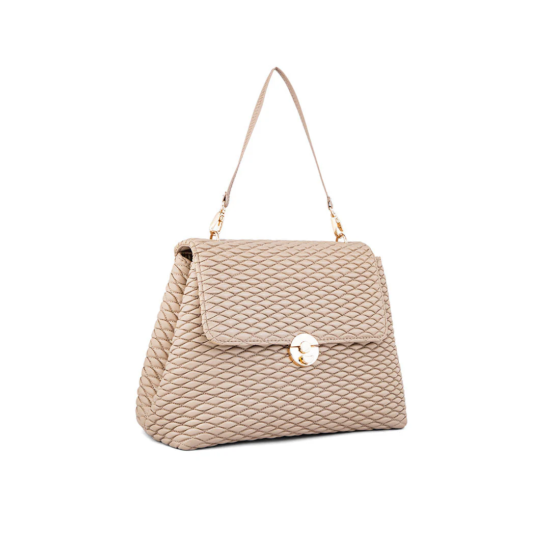 Beige Casual Hand Bag P55633 - Image 2