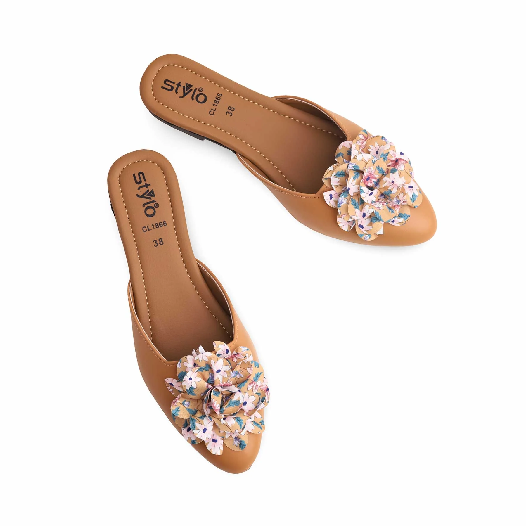 Beige Casual Mule CL1866 - Image 5