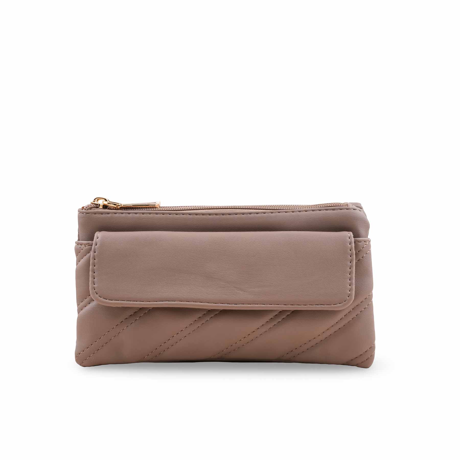 Beige Casual Pouch For Ladies P97679 - Image 2