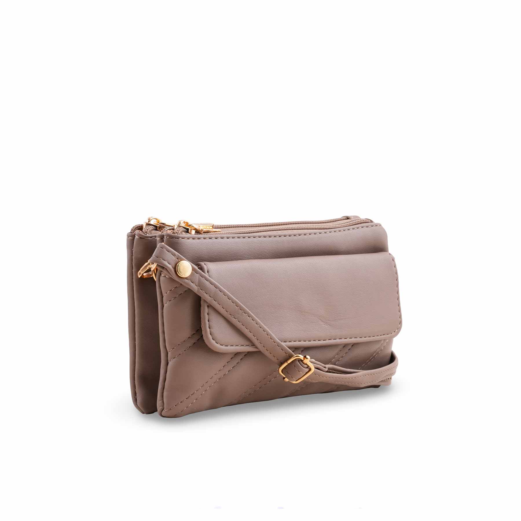 Beige Casual Pouch For Ladies P97679 - Image 3