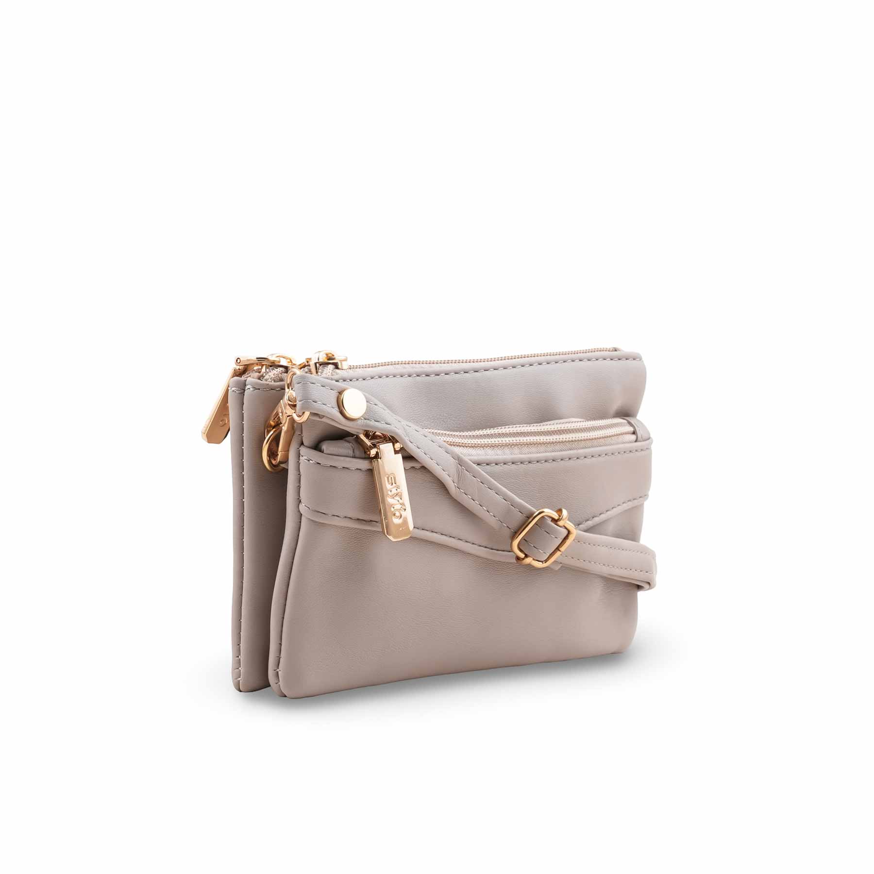Beige Casual Pouch For Ladies P97682 - Image 3