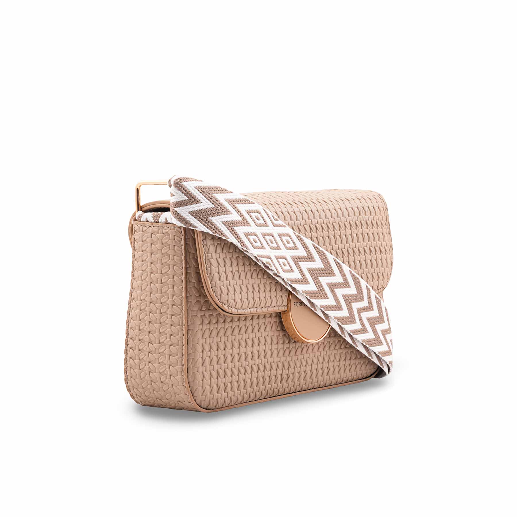 Beige Casual Pouch For Women P97707 - Image 3