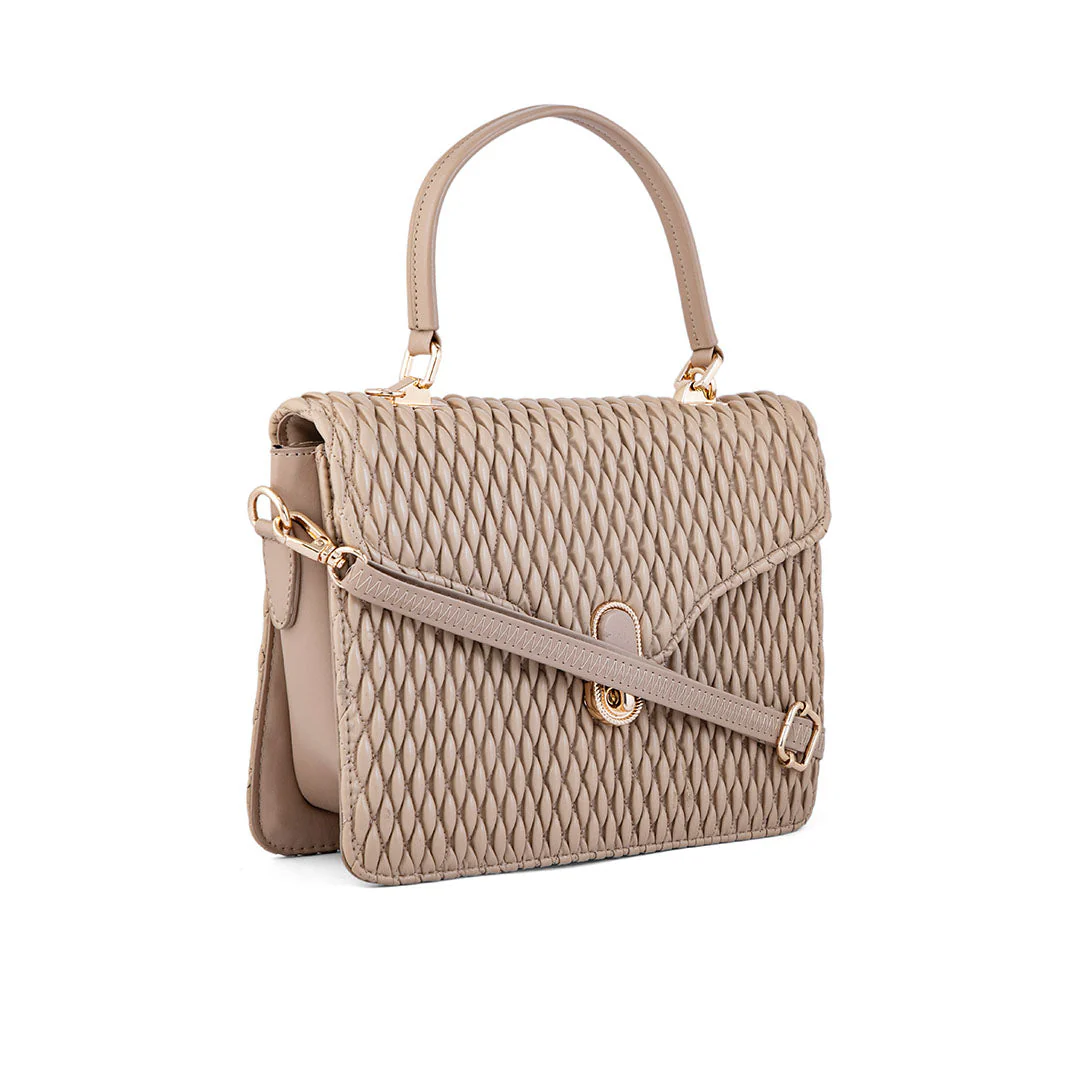Beige Casual Shoulder Bag For Women P55661 - Image 2