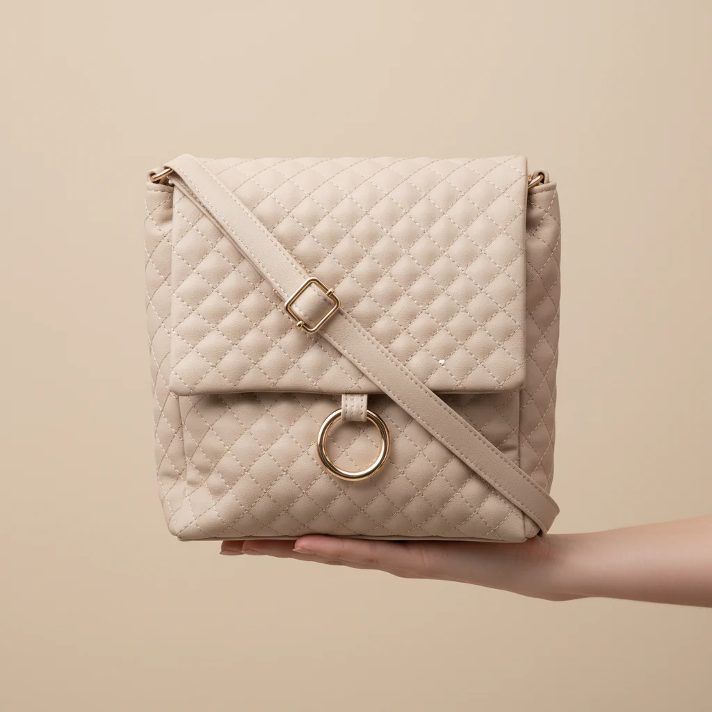 Beige Casual Shoulder Bag For Women P56285 - Image 2