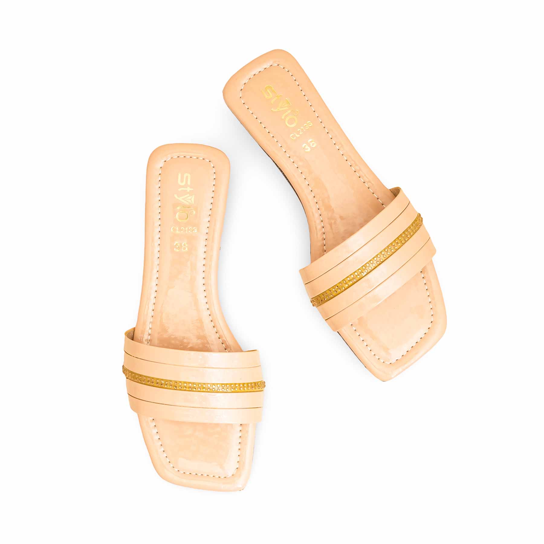 Beige Casual Slipper For Women CL2133 - Image 5