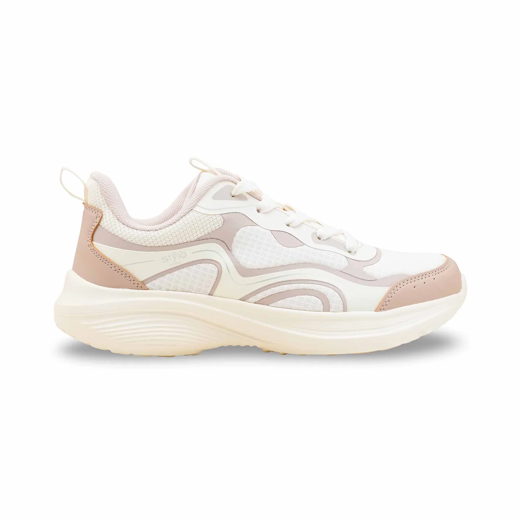 Beige Casual Sneaker For Ladies AT7470 - Image 2