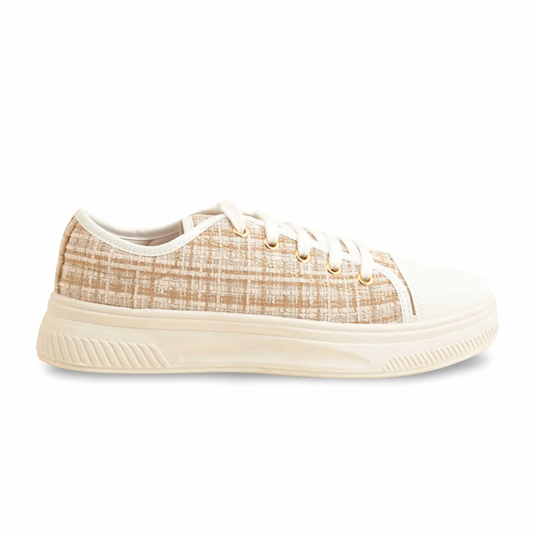 Beige Casual Sneaker For Women AT7408 - Image 2