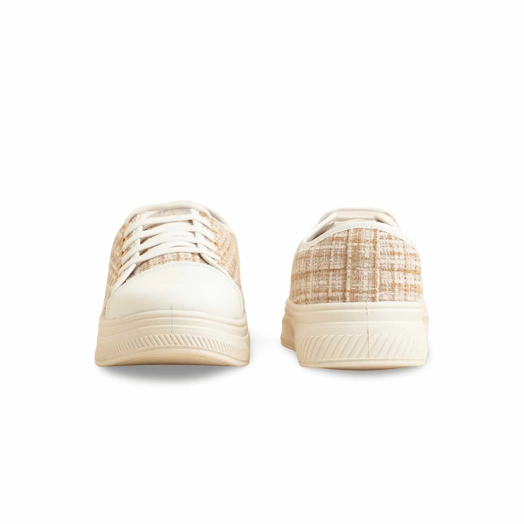 Beige Casual Sneaker For Women AT7408 - Image 4