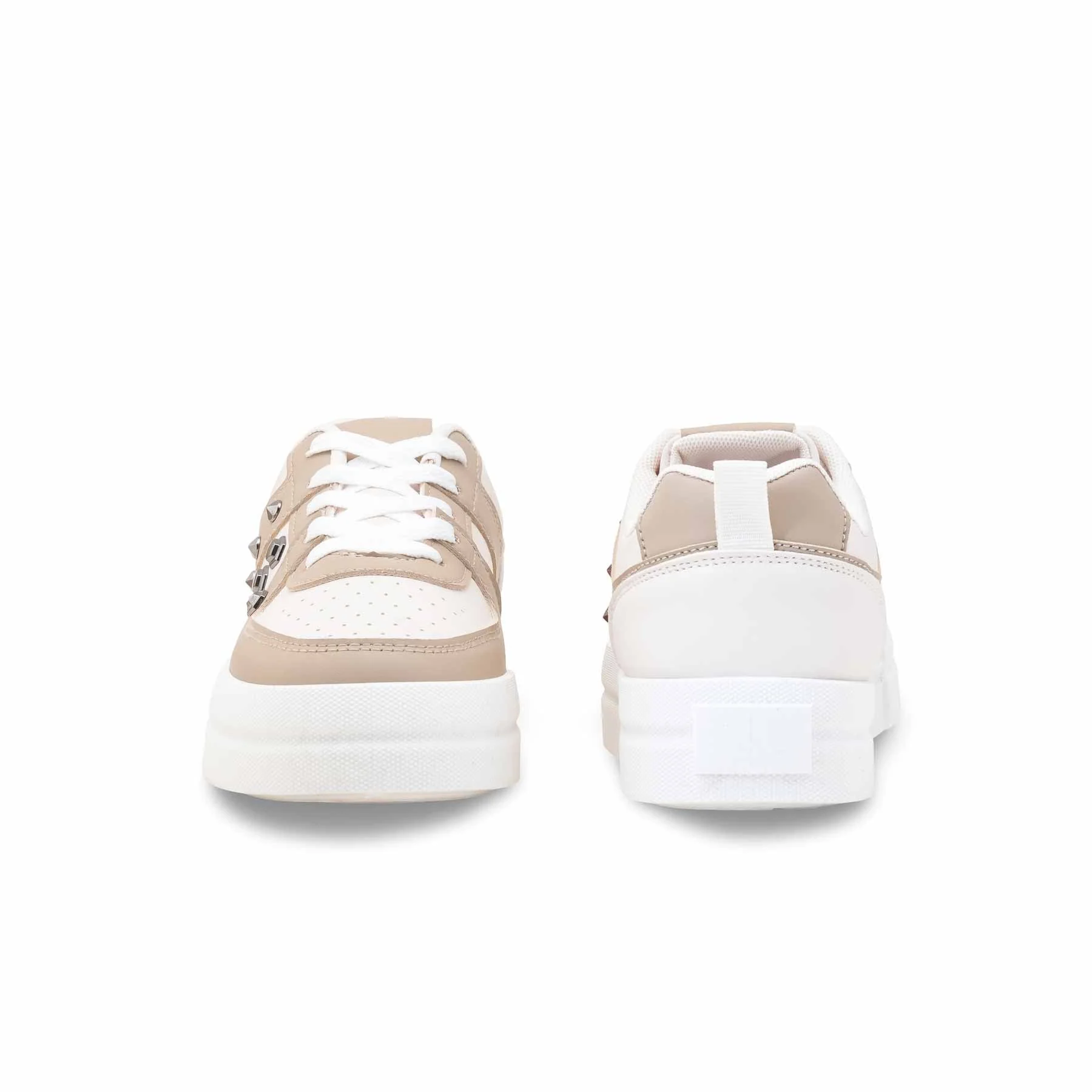 Beige Casual Sneaker For Women AT7445 - Image 4