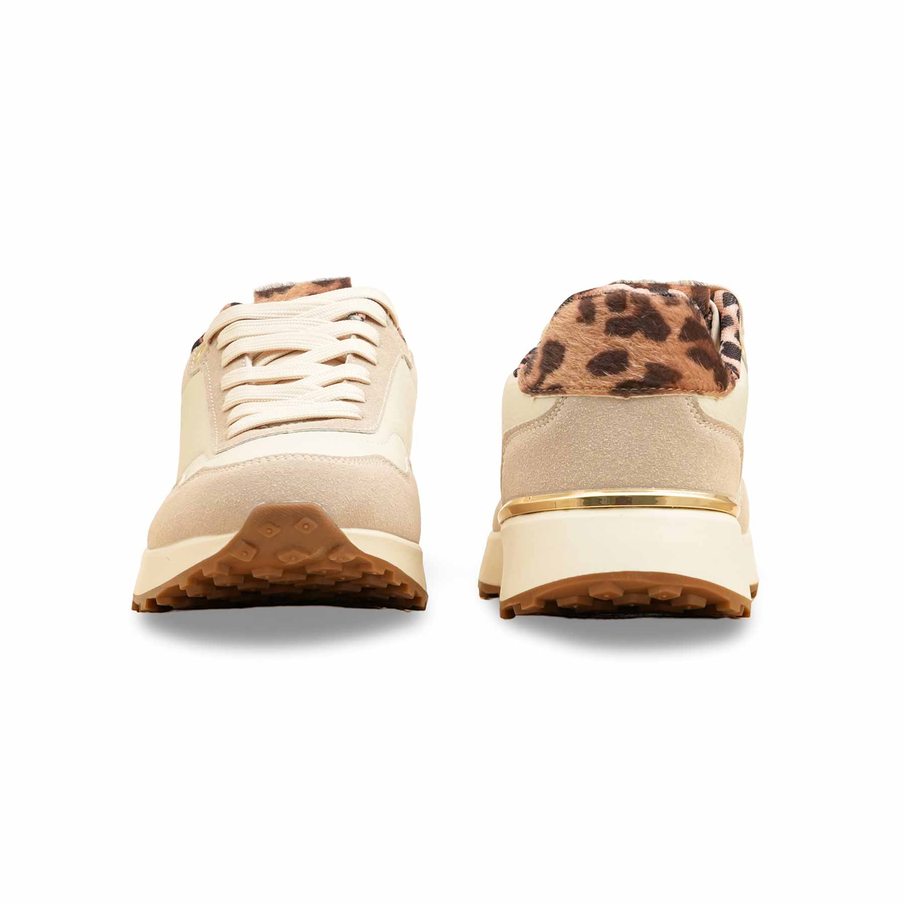 Beige Casual Sneaker For Women AT7450 - Image 4
