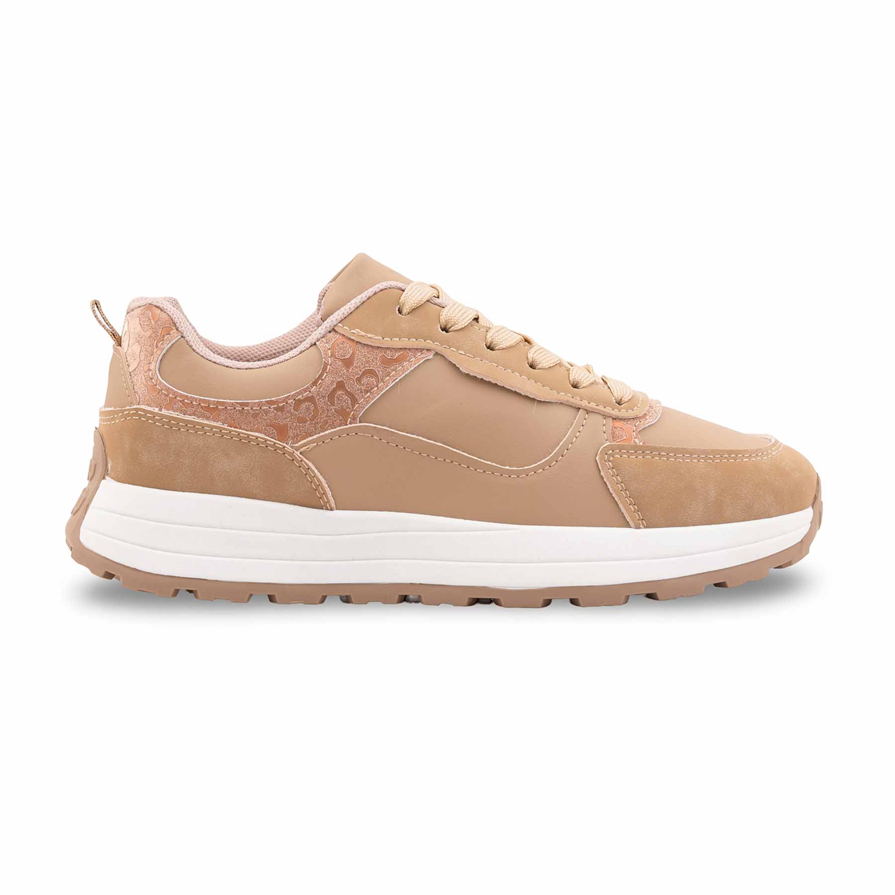 Beige Casual Sneaker For Women AT7486 - Image 2