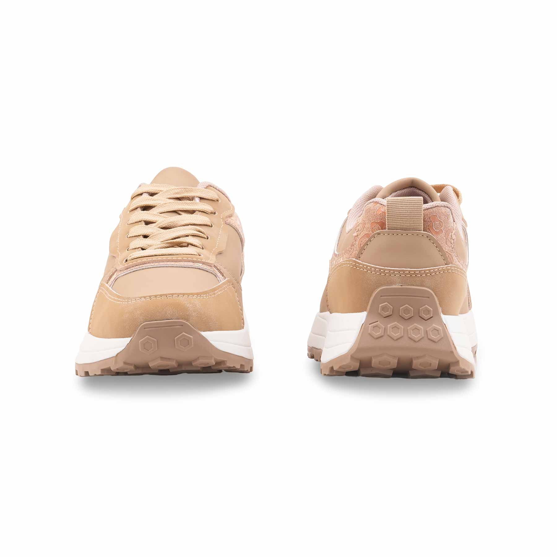 Beige Casual Sneaker For Women AT7486 - Image 4